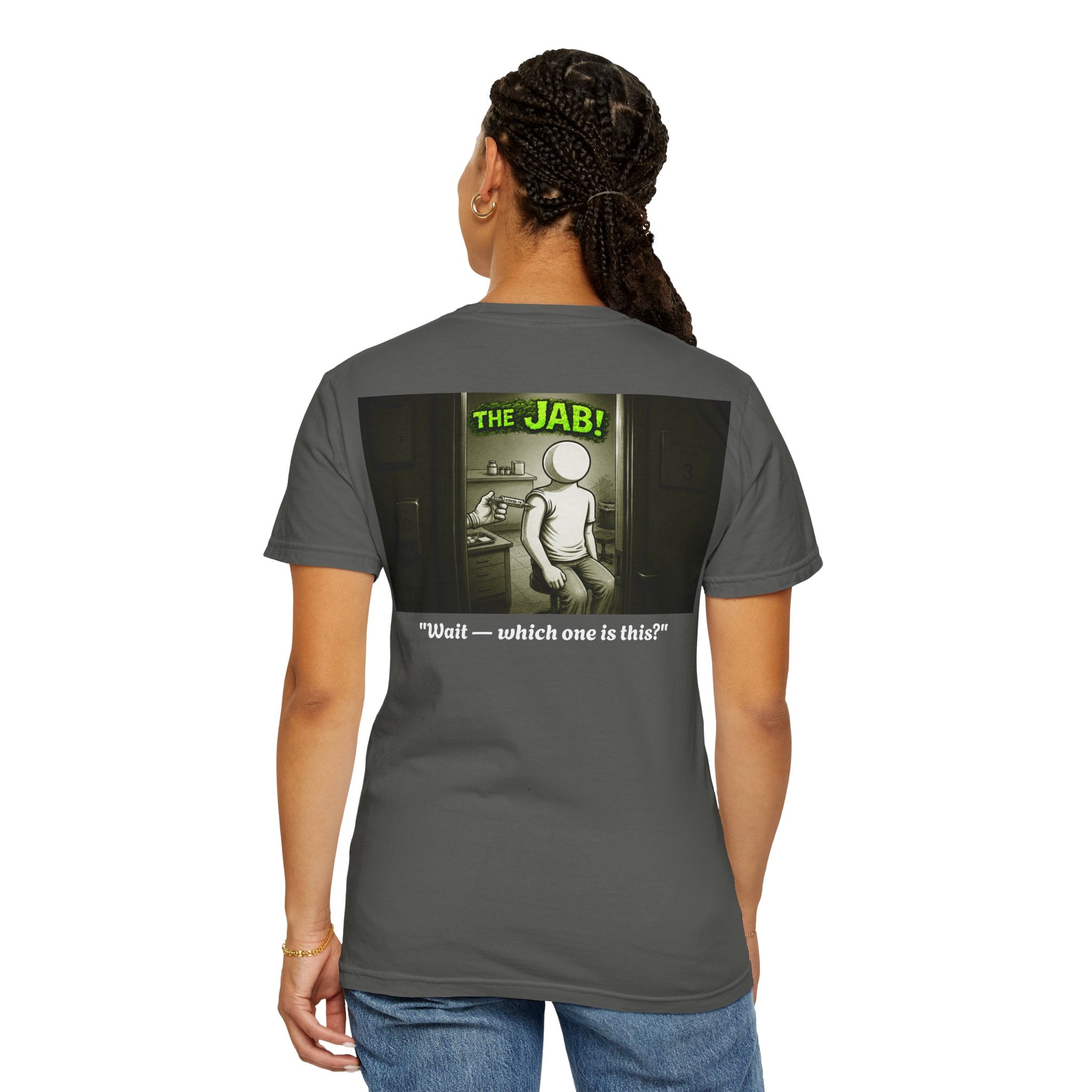 I Survived 2020 — PANDEMIC S1:E3: "The Jab!" Unisex Garment-Dyed T-shirt
