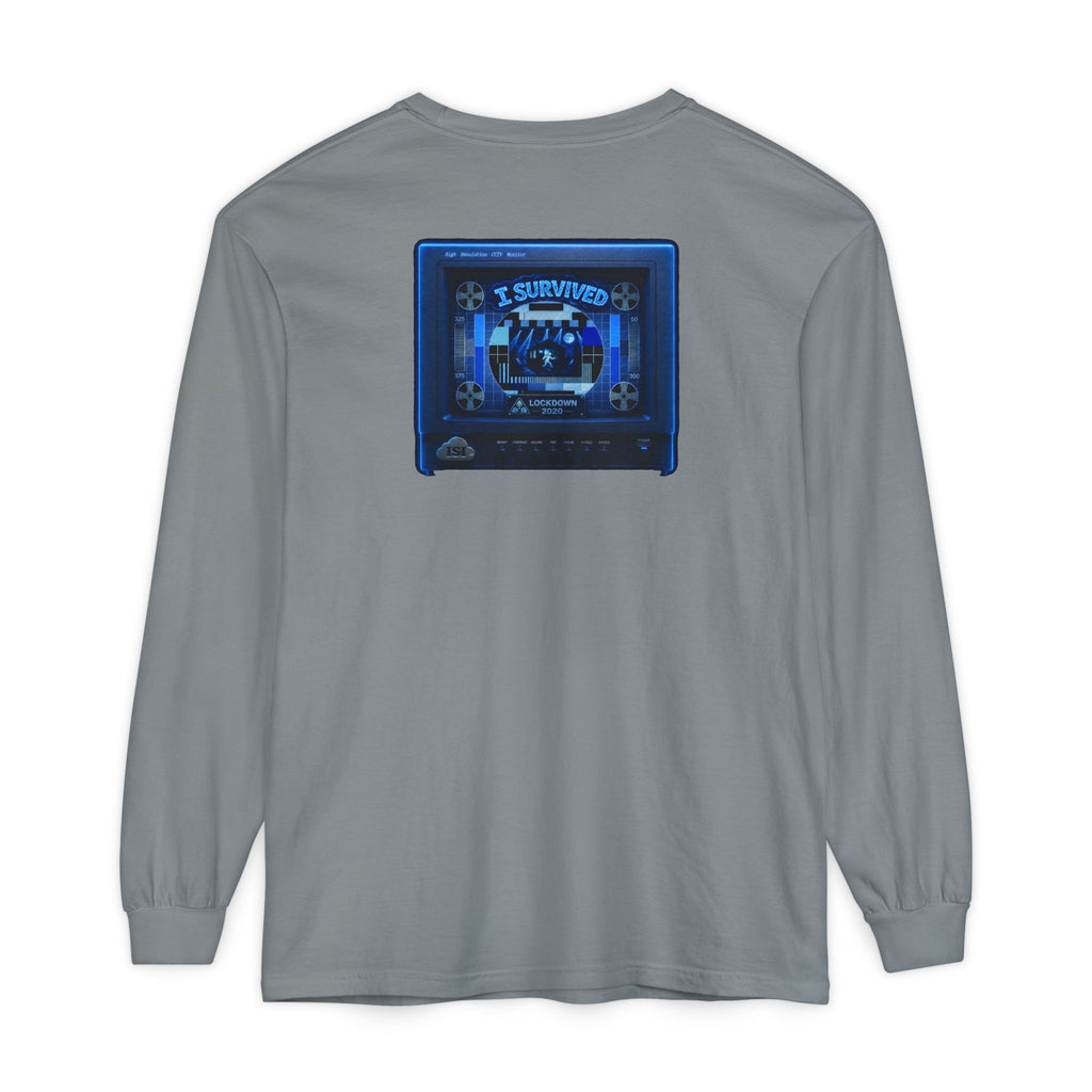 I Survived 2020 — "Please Stand By" Test Pattern Tee Lockdown Edition Summer Exclusive Unisex Garment-Dyed Long Sleeve T-Shirt