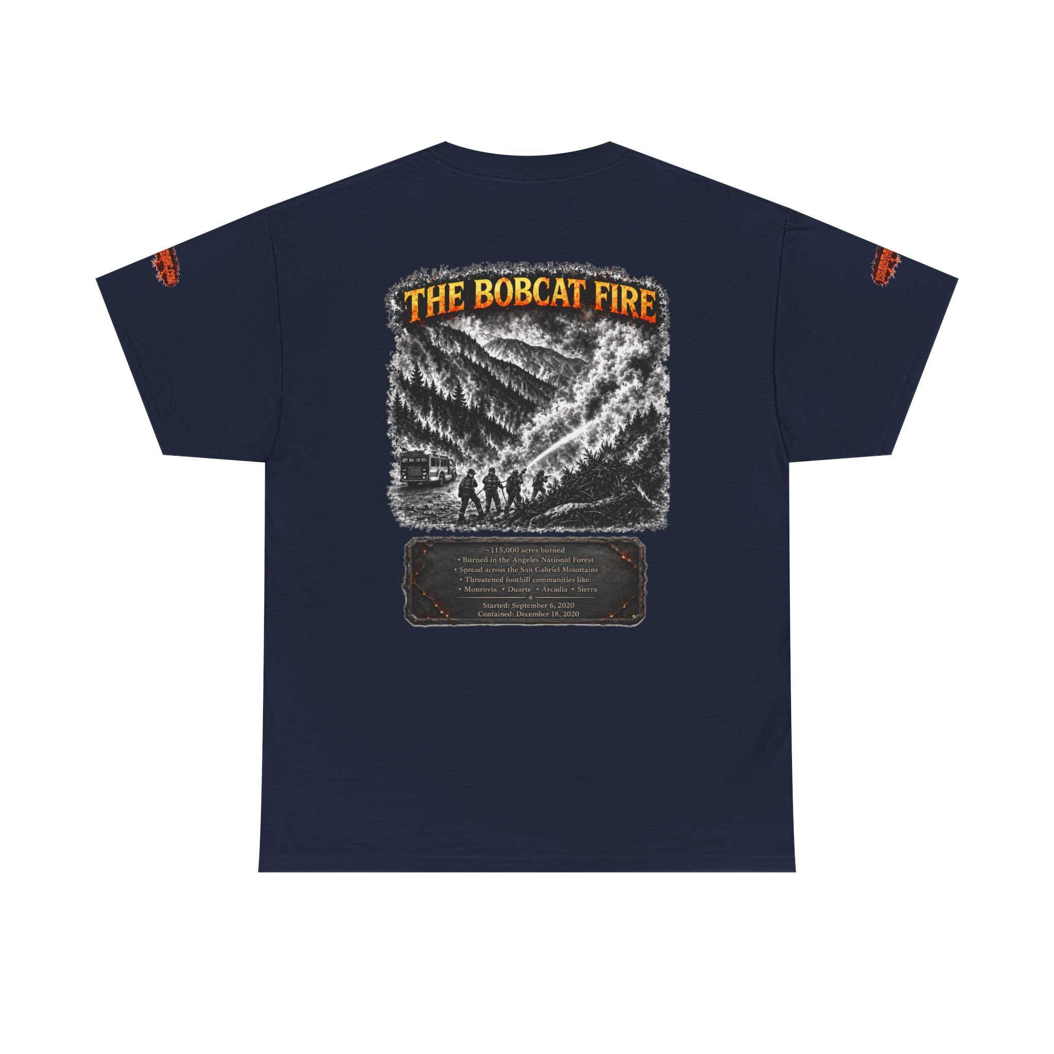 I Survived 2020 — WILDFIRES S2:E2: Director's Cut Special Edition "The Bobcat Fire" Memorial Unisex Heavy Cotton Tee
