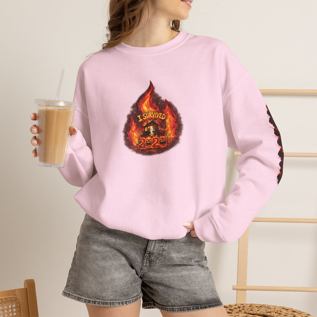 I Survived 2020 — WILDFIRES S2:E1: Director's Cut "Berry Creek" Memorial Unisex Heavy Blend™ Crewneck Sweatshirt