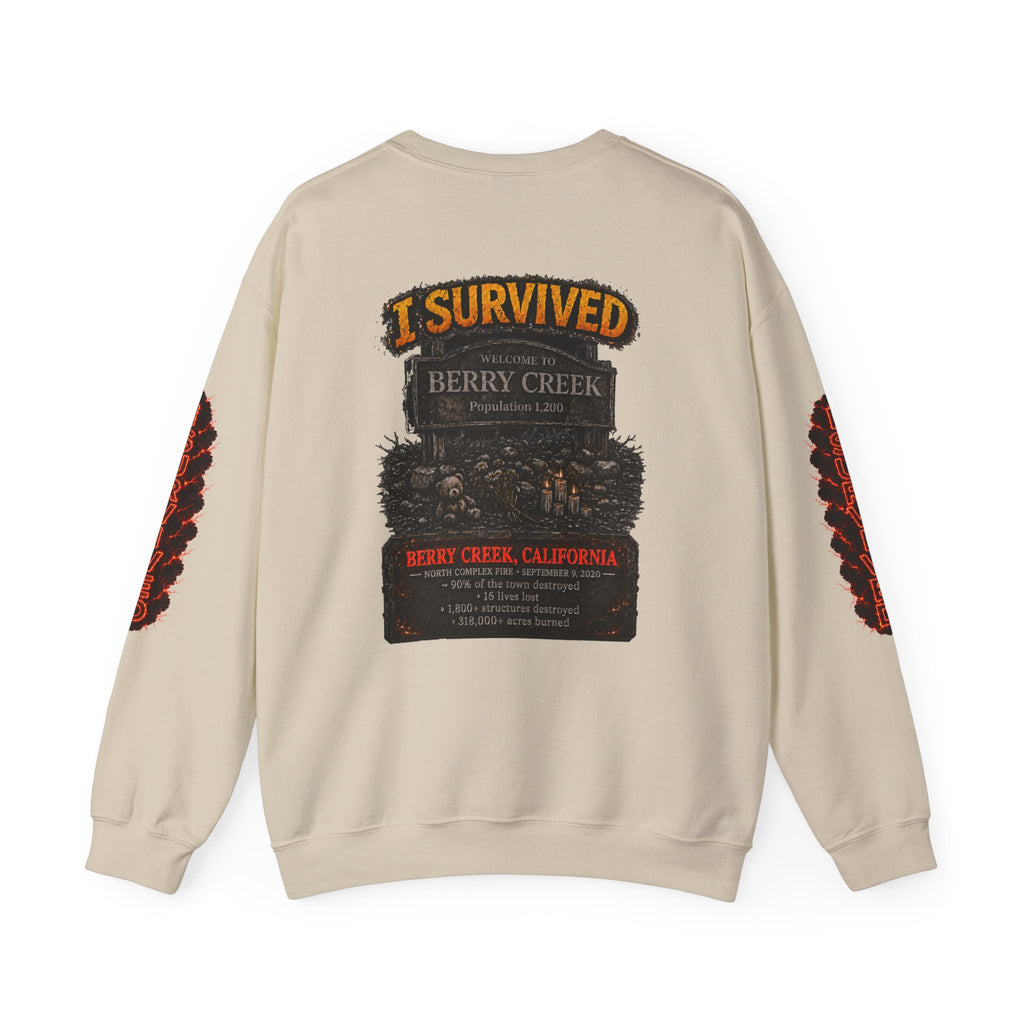 I Survived 2020 — Director's Cut S2:E2 "The Bobcat Fire" | Wildfire Edition Memorial Unisex Heavy Blend™ Crewneck Sweatshirt