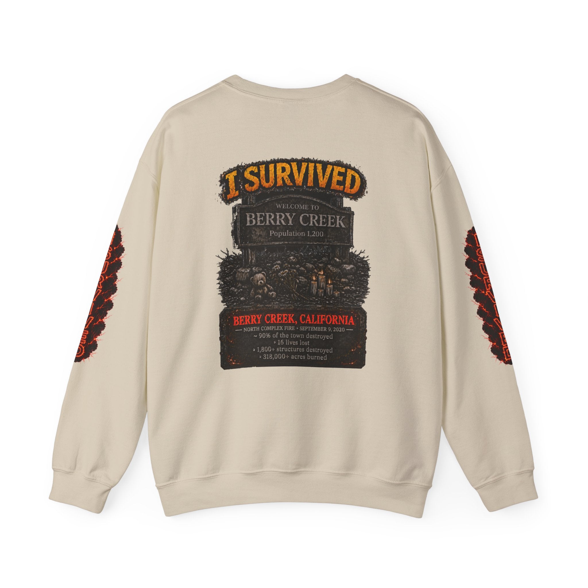 I Survived 2020 — Director's Cut S2:E2 "The Bobcat Fire" | Wildfire Edition Memorial Unisex Heavy Blend™ Crewneck Sweatshirt