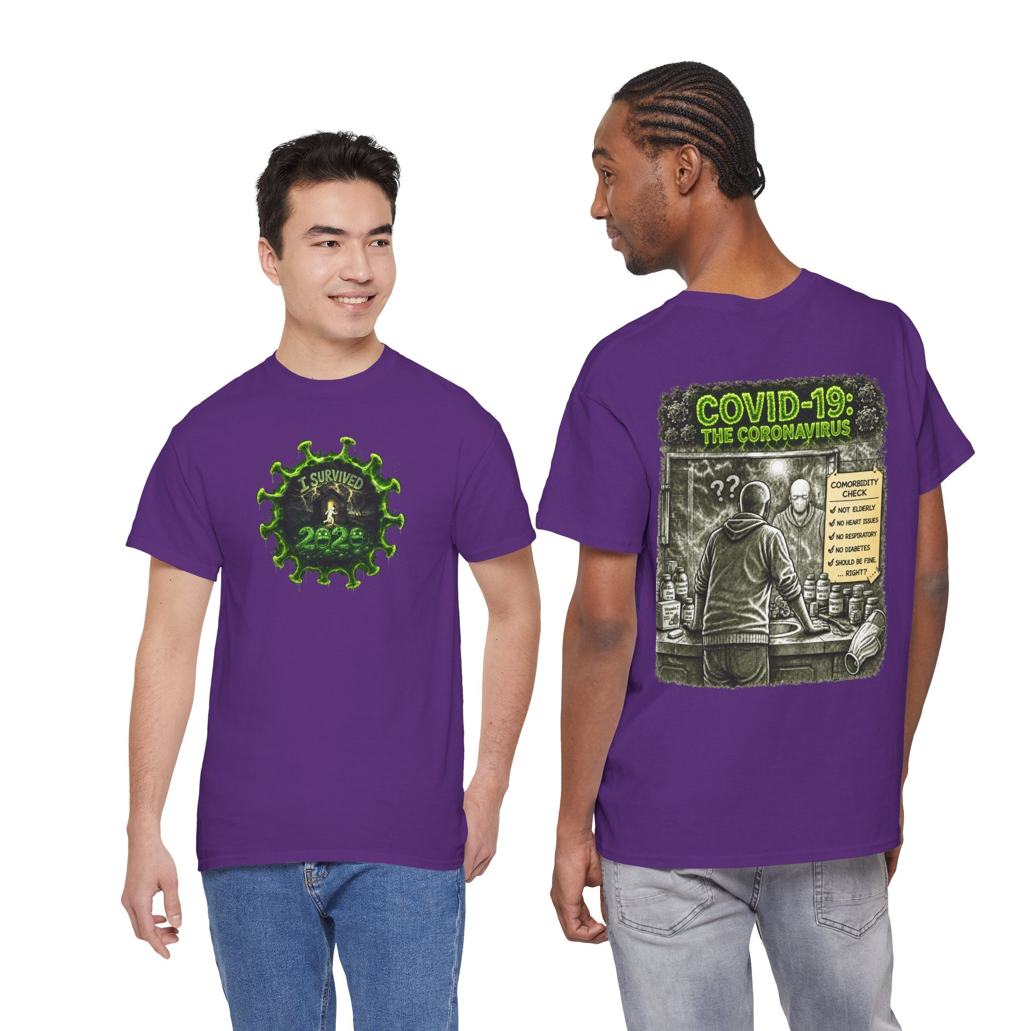 I Survived 2020 — PANDEMIC S1:E1: Director's Cut "COVID-19: The Coronavirus" Unisex Heavy Cotton Tee