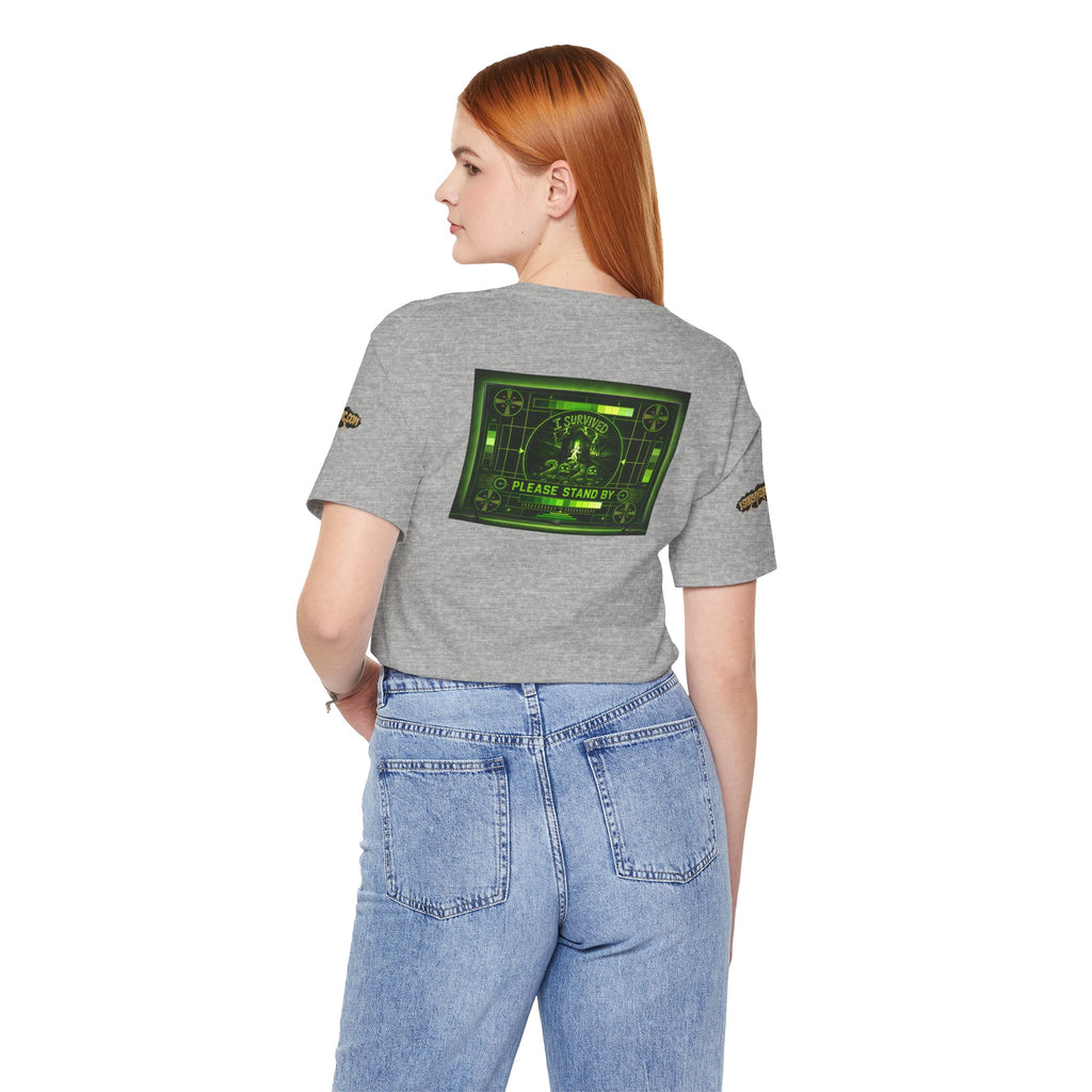 I Survived 2020 — "Please Stand By" Test Pattern Toxic Signal Tee Special Edition Summer Premiere Unisex Jersey Short Sleeve Tee