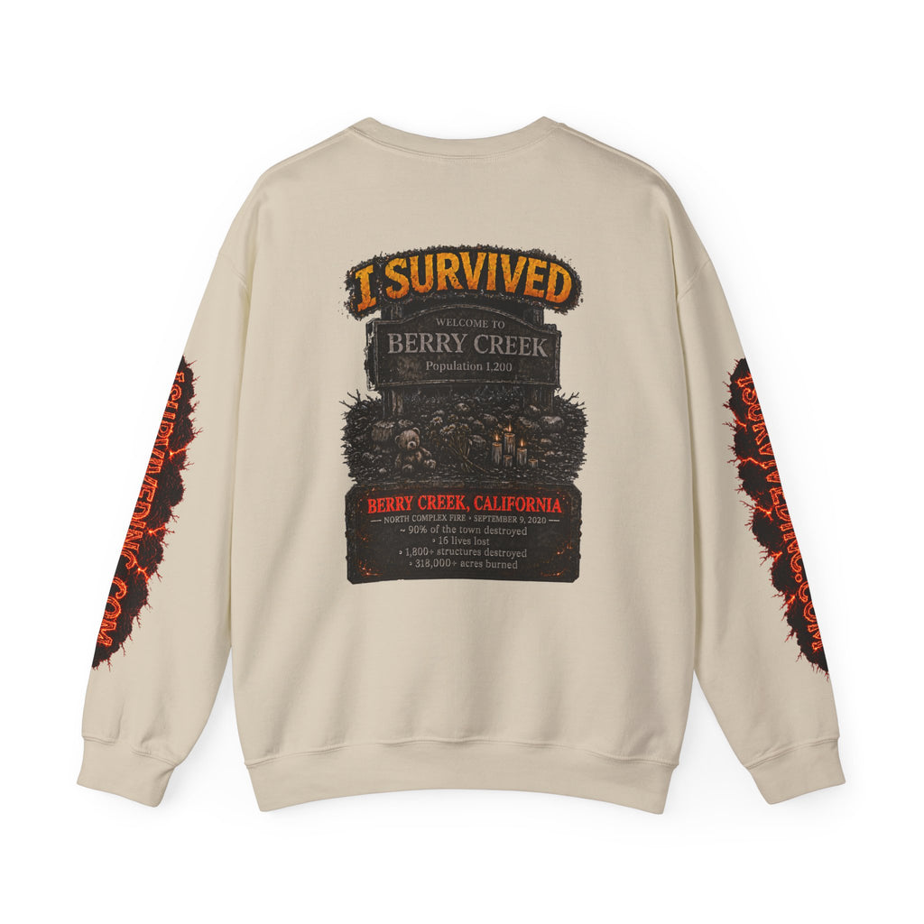 I Survived 2020 — WILDFIRES S2:E1: "Berry Creek" Memorial Unisex Heavy Blend™ Crewneck Sweatshirt