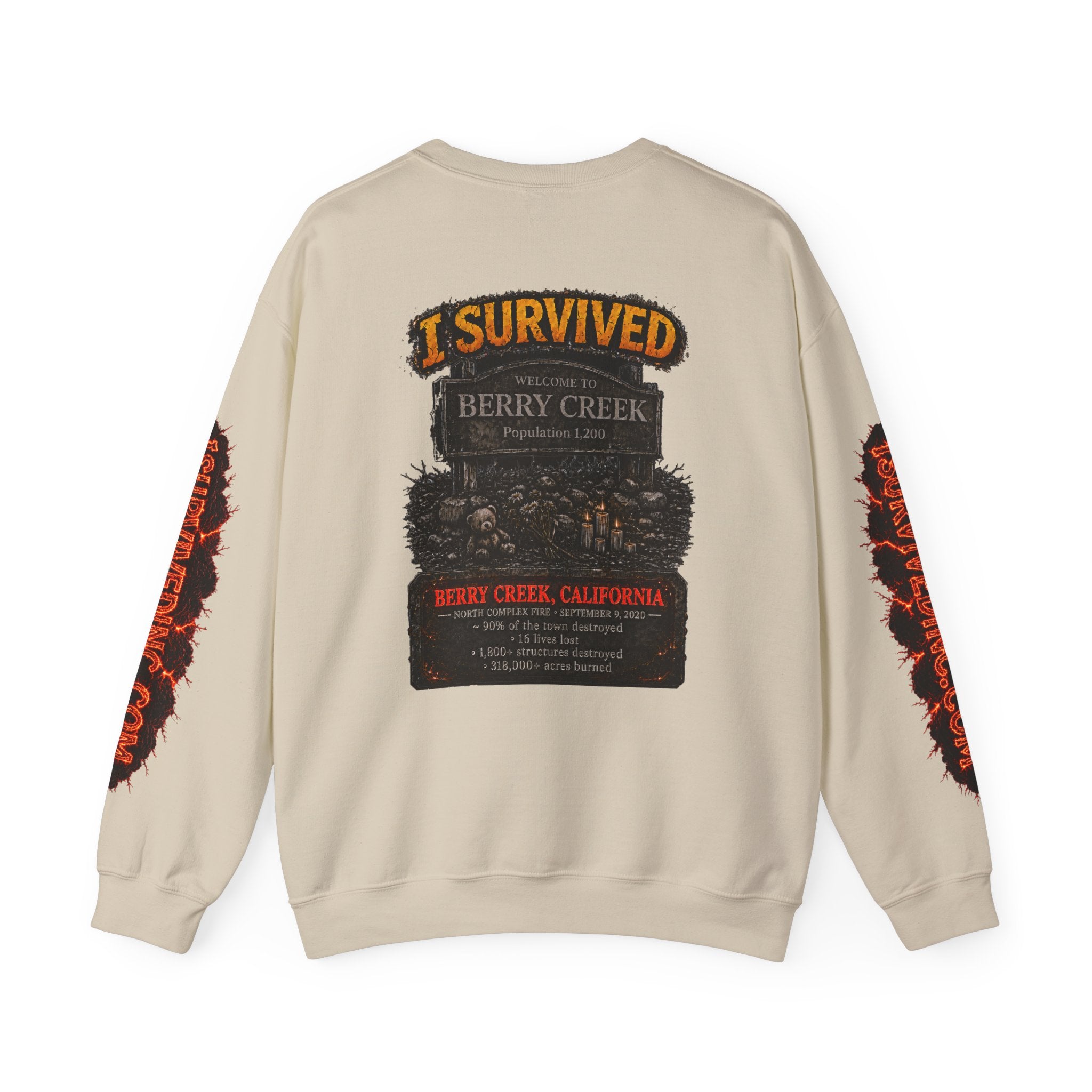 I Survived 2020 — WILDFIRES S2:E1: "Berry Creek" Memorial Unisex Heavy Blend™ Crewneck Sweatshirt