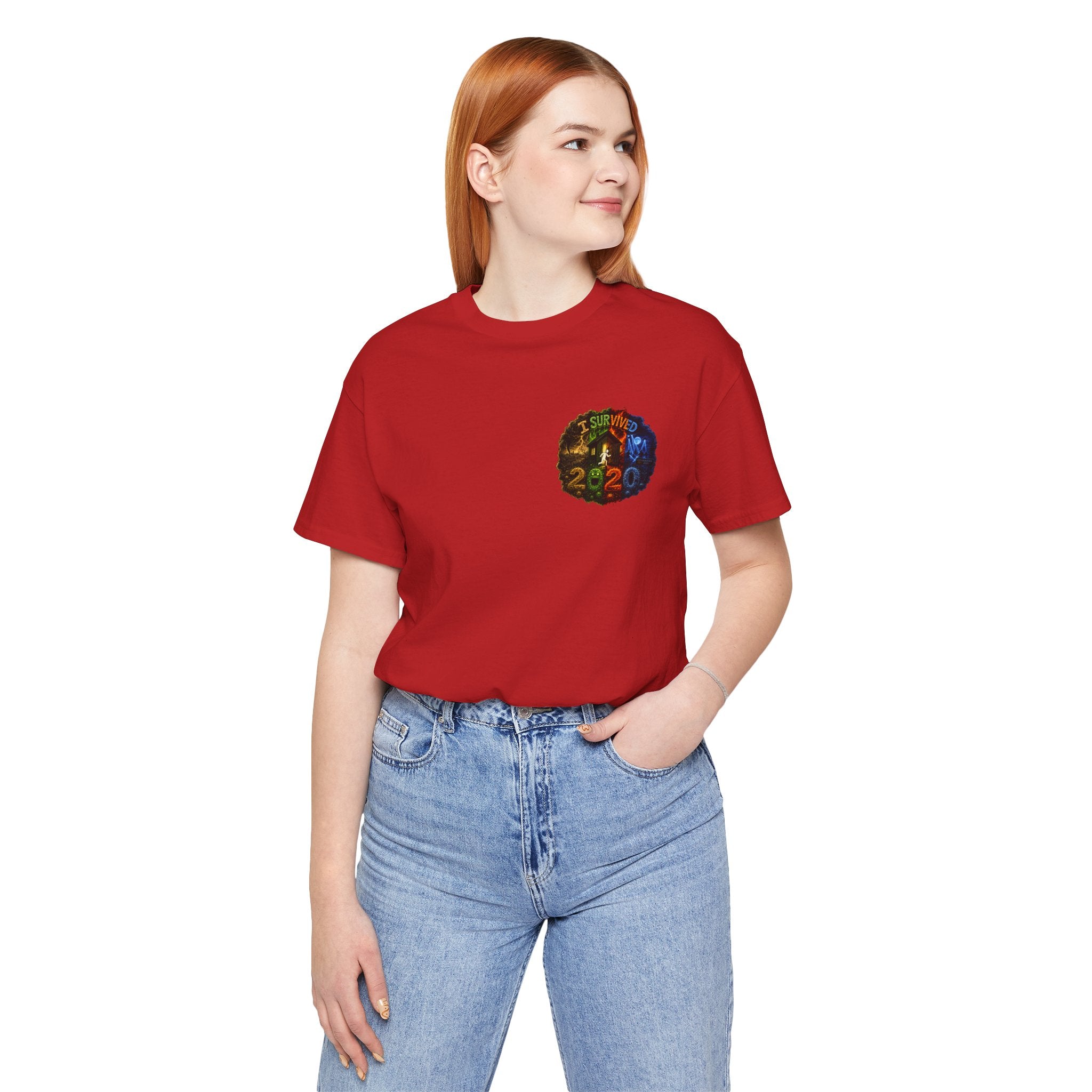 I Survived 2020 — "No Signal" Test Pattern Tee Alien Broadcast Finale Summer Premiere Unisex Jersey Short Sleeve Tee