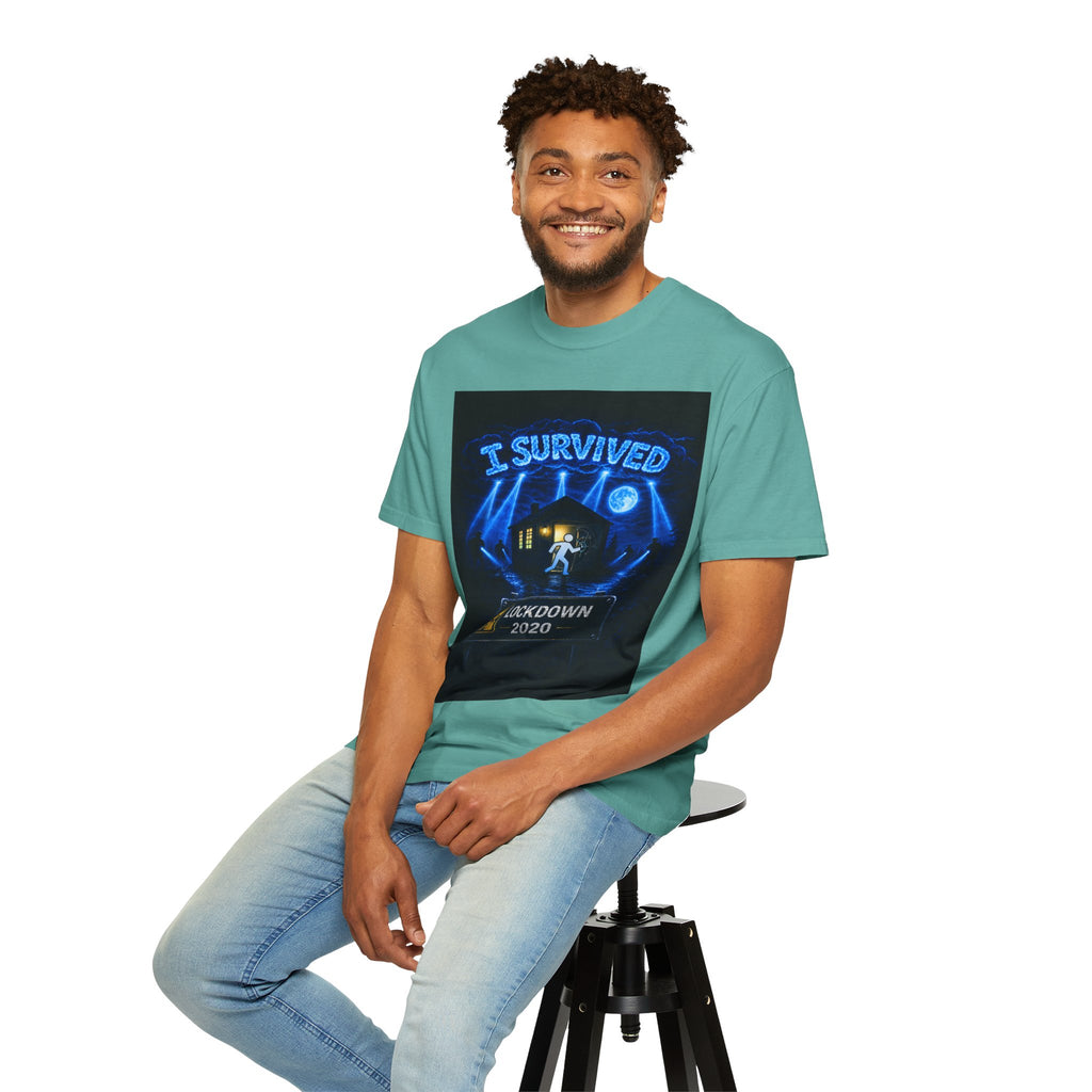 I Survived 2020 — LOCKDOWN S3:E4: "Working From Home" Unisex Garment-Dyed T-shirt