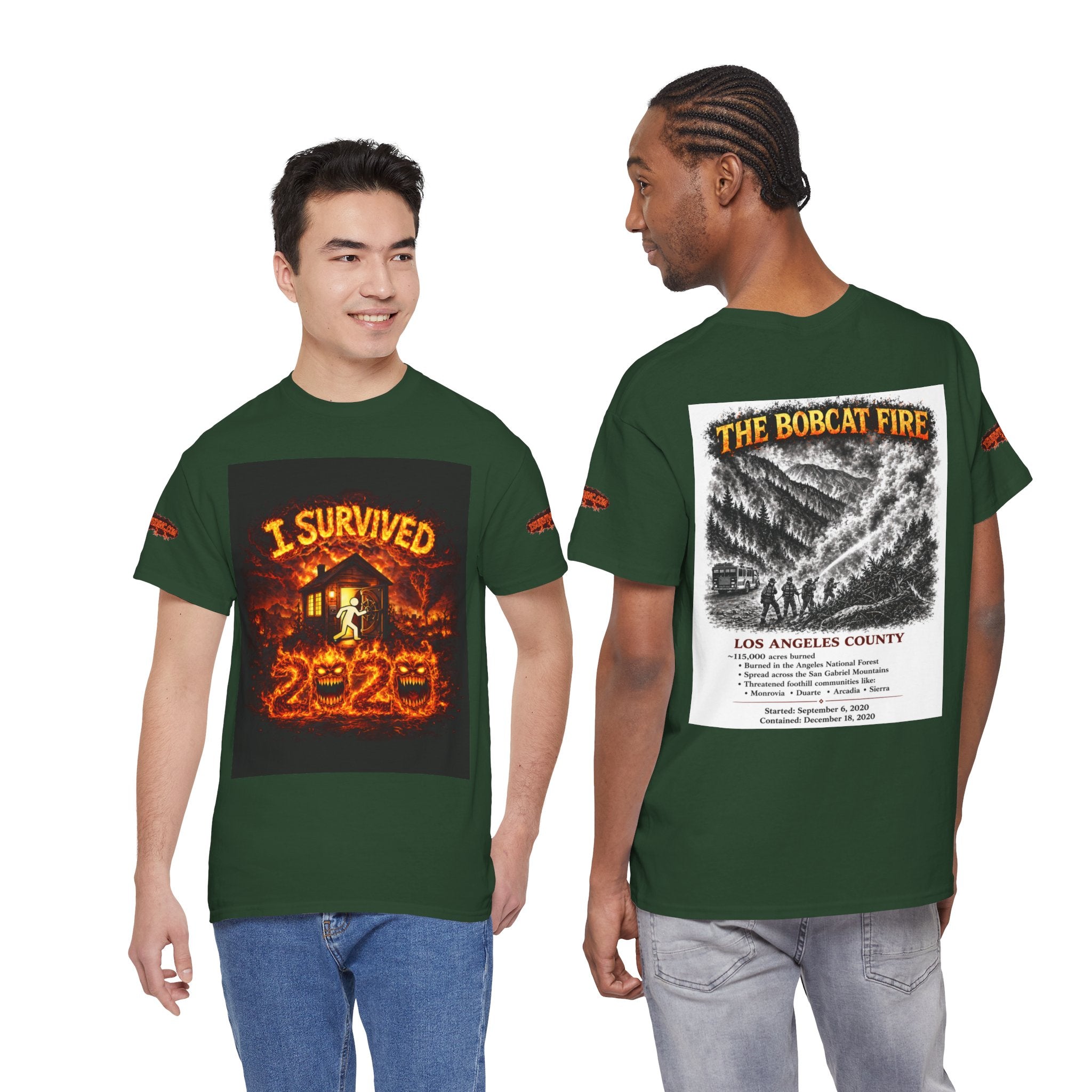 I Survived 2020 — S2:E2 "The Bobcat Fire" | Wildfire Edition Memorial Unisex Heavy Cotton Tee (SPECIAL EDITION)