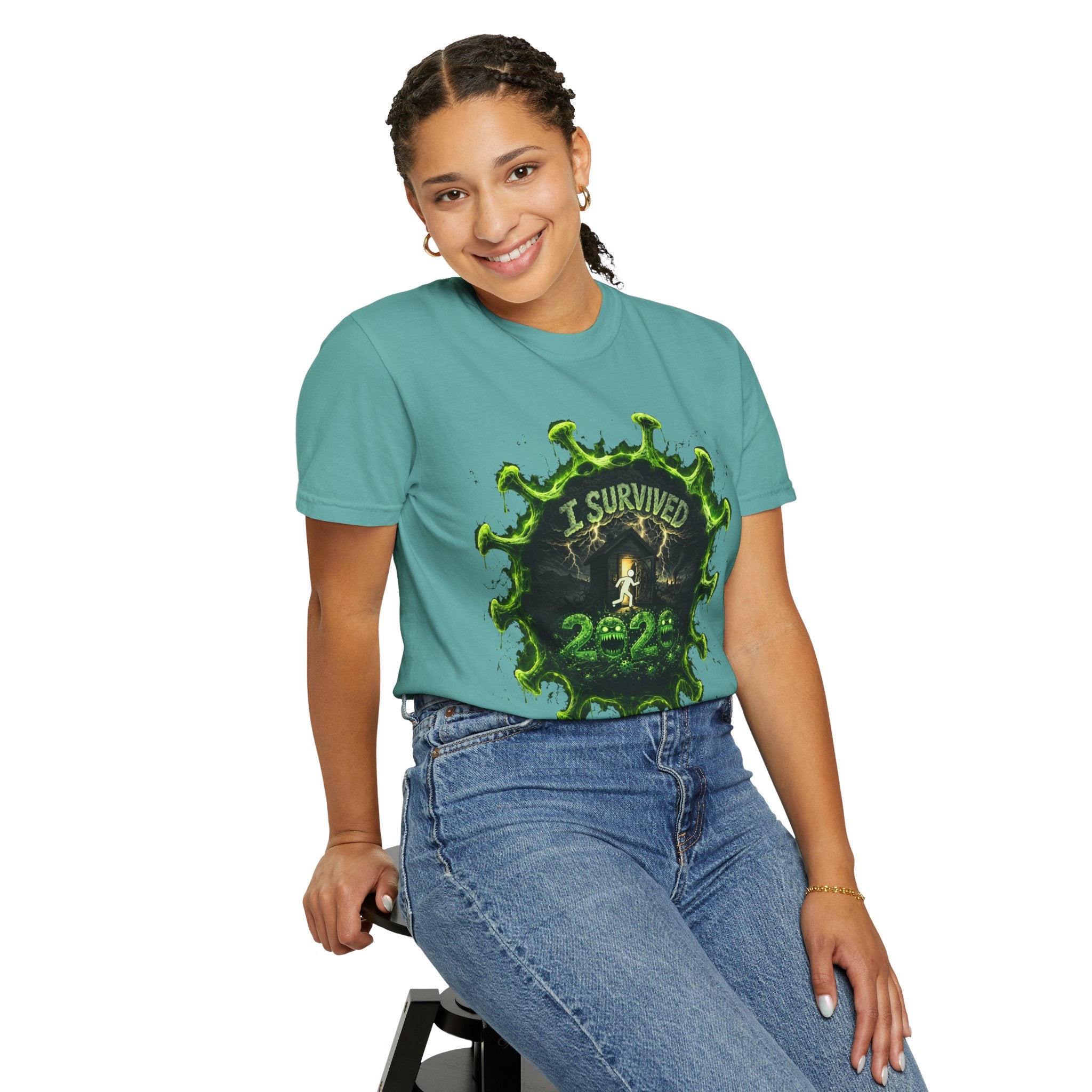 I Survived 2020 — Director's Cut S1:E3 "The Jab!" | Pandemic Edition Unisex Garment-Dyed T-shirt