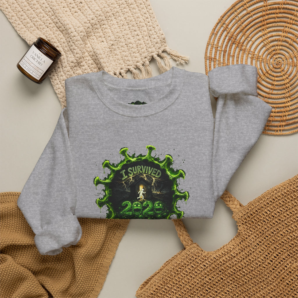 I Survived 2020 — PANDEMIC S1:E3: Director's Cut "The Jab!" Unisex Heavy Blend™ Crewneck Sweatshirt
