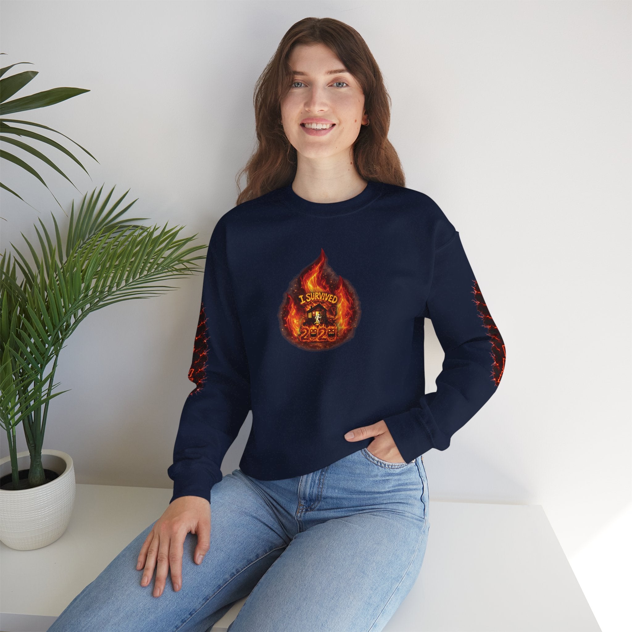 I Survived 2020 — WILDFIRES S2:E3: Director's Cut "The California Wildfires" Memorial Unisex Heavy Blend™ Crewneck Sweatshirt