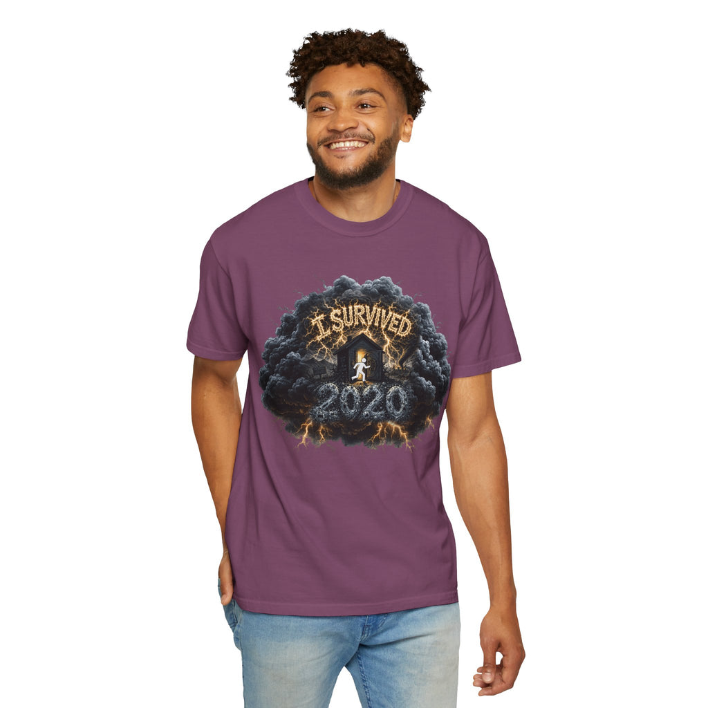 I Survived 2020 — Original Design Teaser Tee | Season 1 Premiere Drop Unisex Garment-Dyed T-shirt