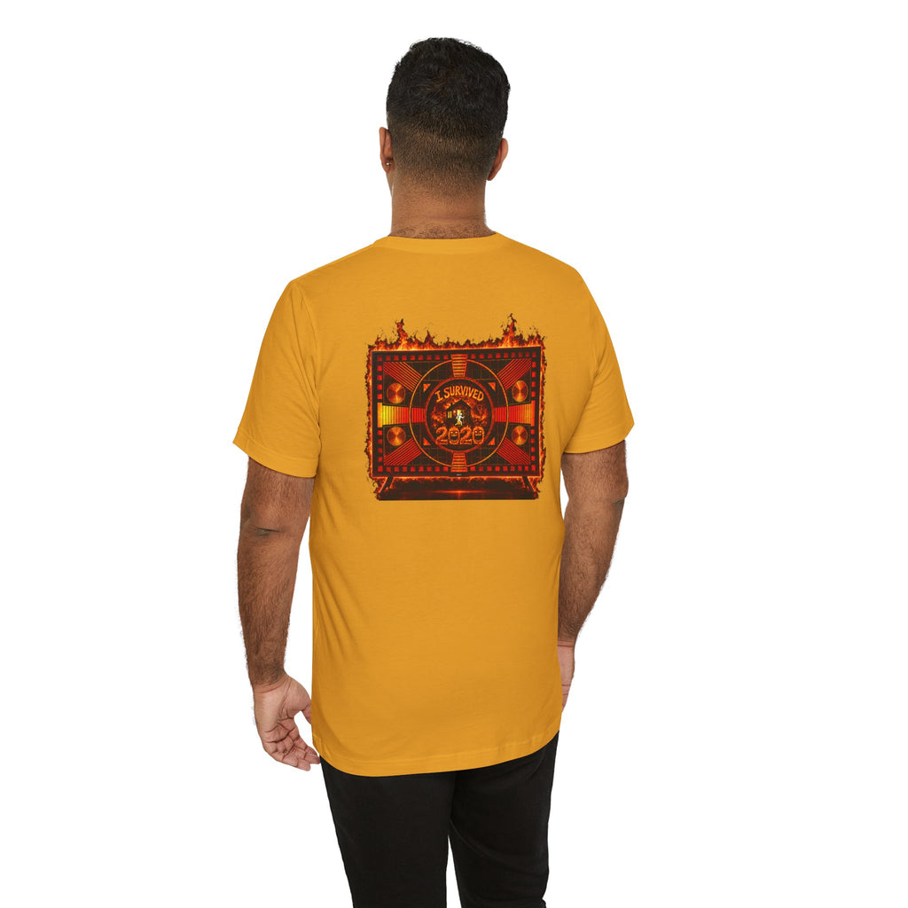 I Survived 2020 — "Please Stand By" Test Pattern Tee Wildfire Signal Edition Summer Premiere Unisex Jersey Short Sleeve Tee