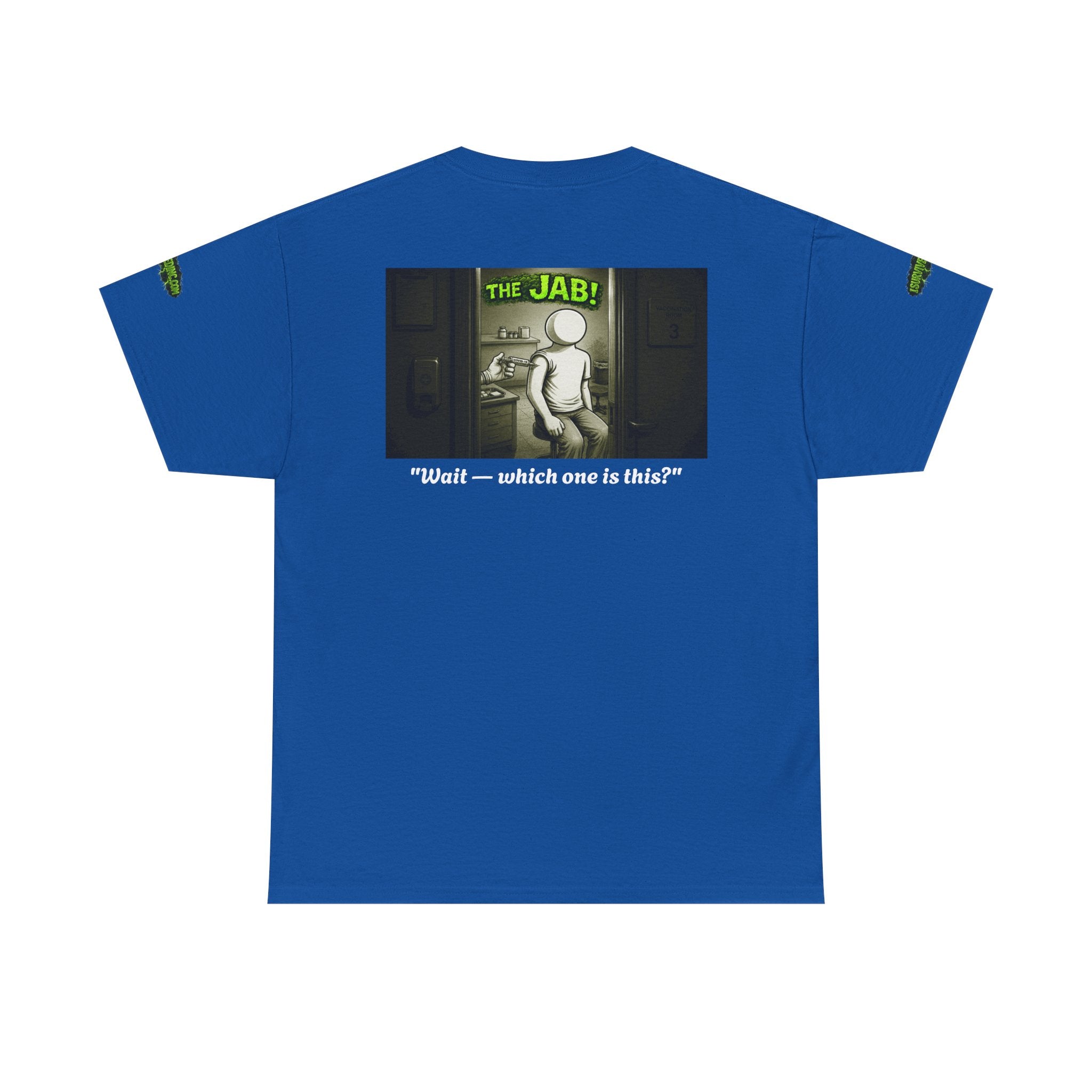 I Survived 2020 — PANDEMIC S1:E3: Director's Cut Special Edition "The Jab!" Unisex Heavy Cotton Tee