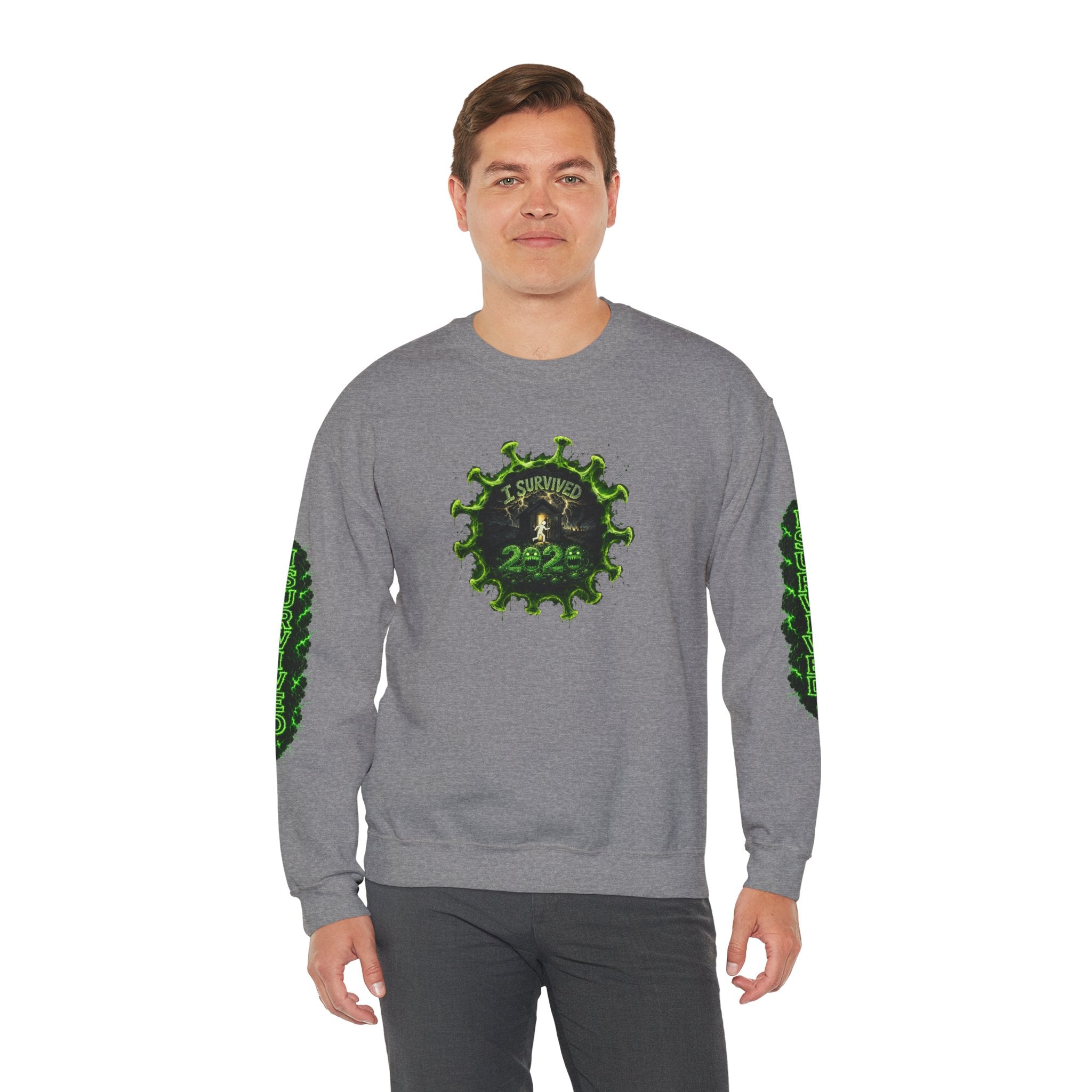 I Survived 2020 — PANDEMIC S1:E4: Director's Cut "Mask Madness" Unisex Heavy Blend™ Crewneck Sweatshirt