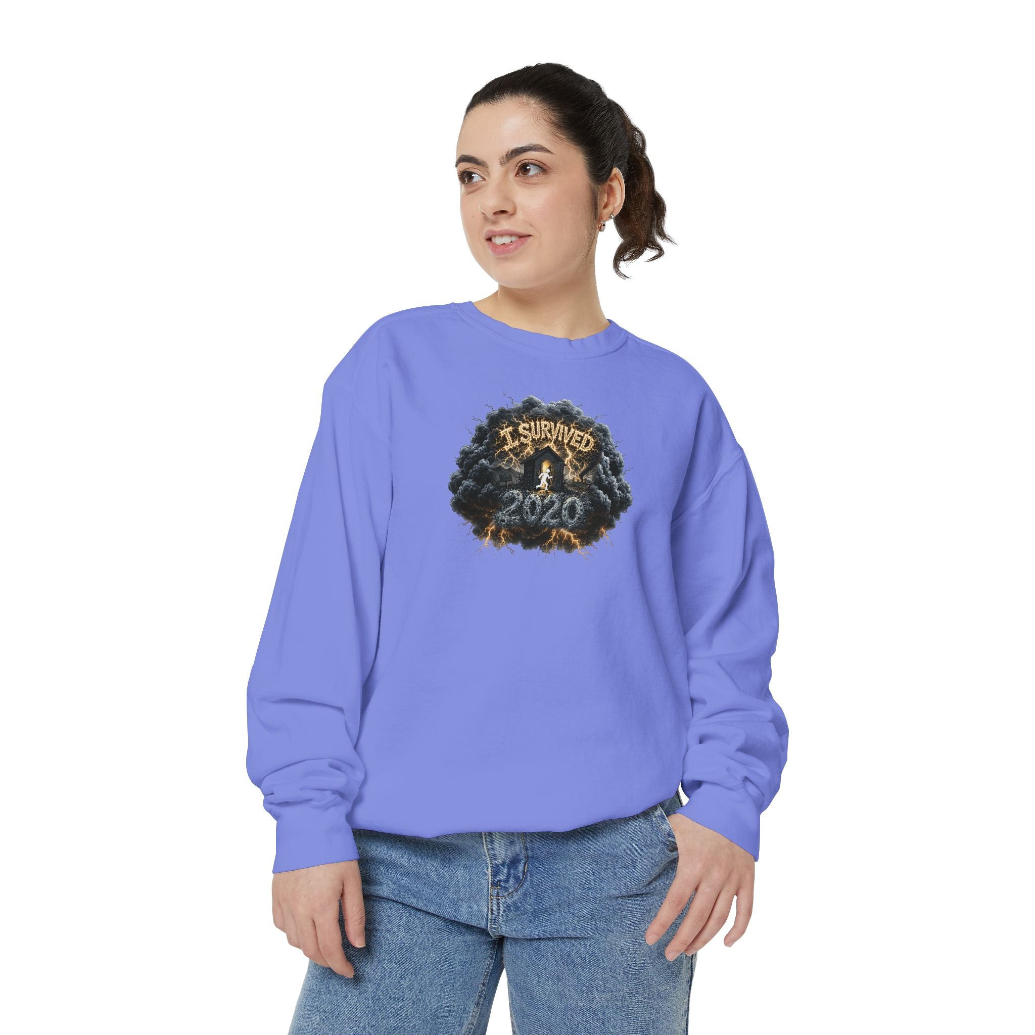 I Survived 2020 — Original PILOT Design: Director's Cut Unisex Garment-Dyed Sweatshirt