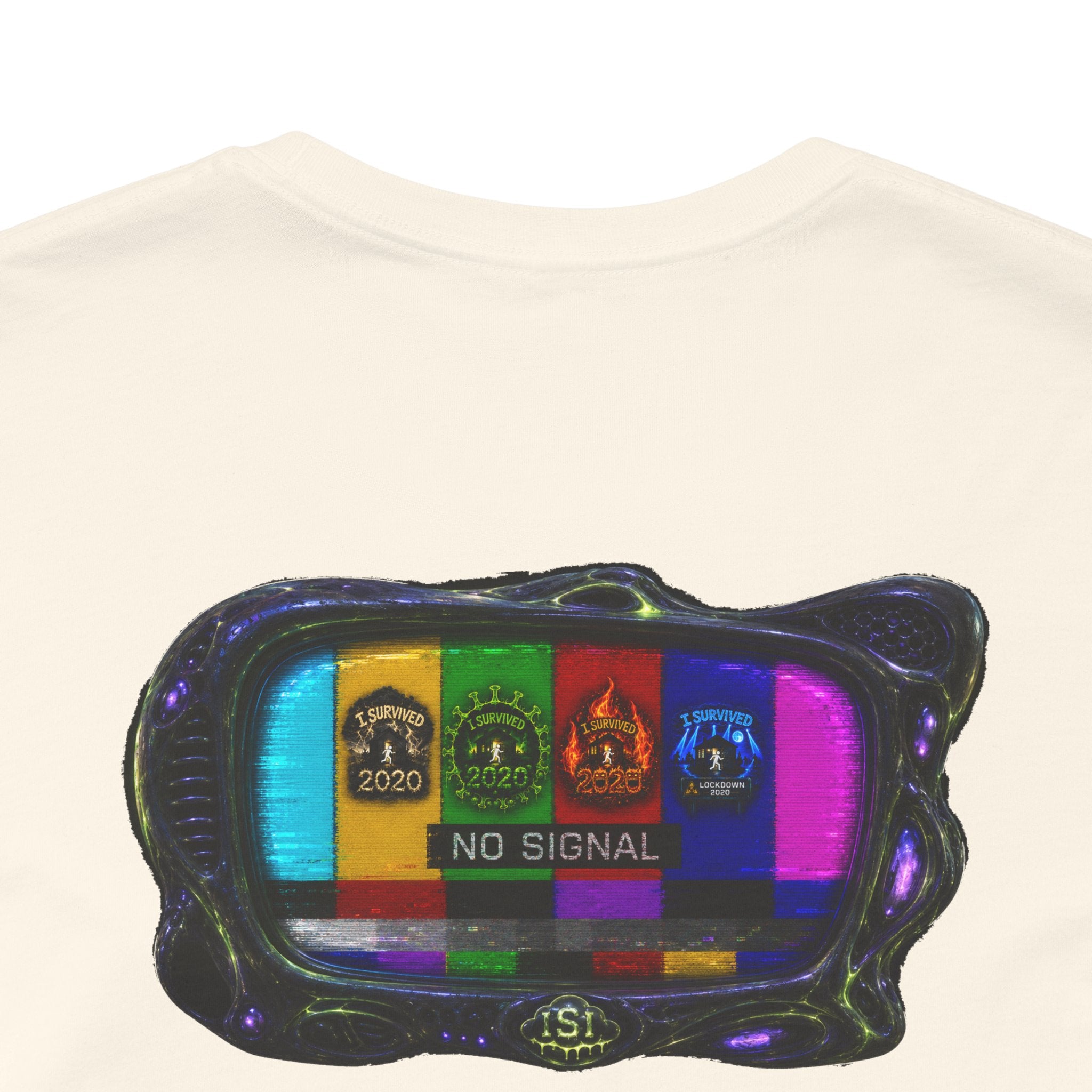 I Survived 2020 — "No Signal" Test Pattern Tee Alien Broadcast Finale Summer Premiere Unisex Jersey Short Sleeve Tee