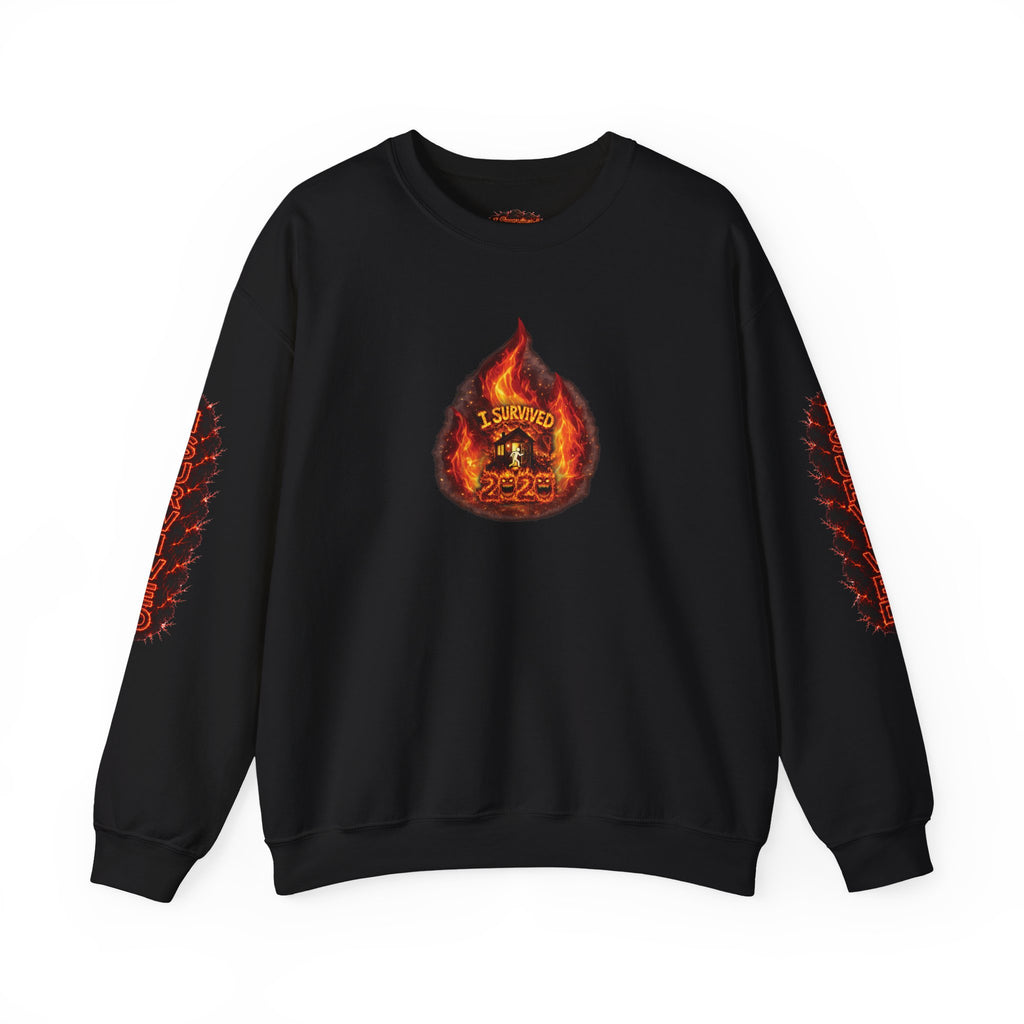 I Survived 2020 — WILDFIRES S2:E2: Director's Cut "The Bobcat Fire" Memorial Unisex Heavy Blend™ Crewneck Sweatshirt