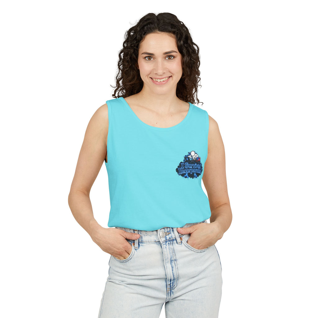 I Survived 2020 — "Please Stand By" Test Pattern Tee Lockdown Special Edition Summer Exclusive Unisex Garment-Dyed Tank Top
