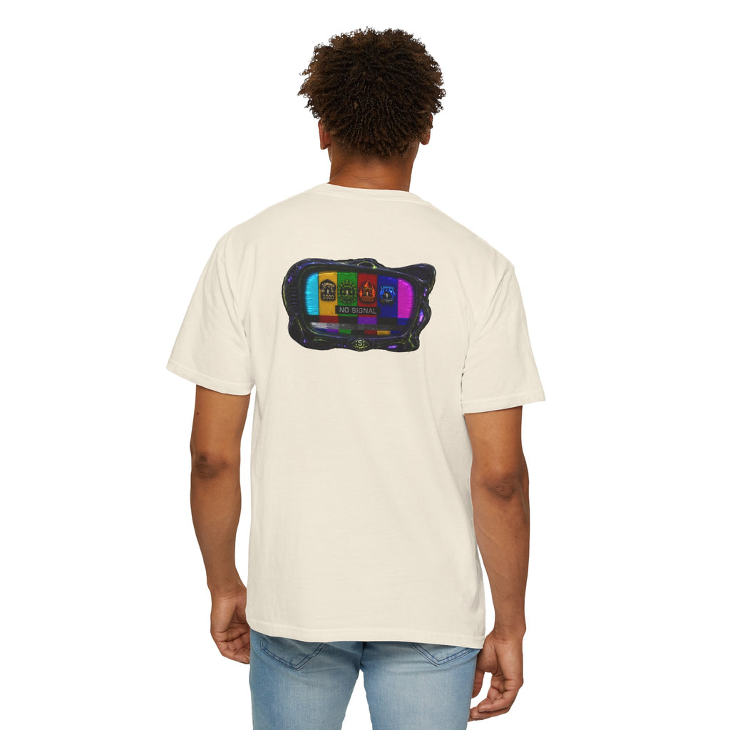 I Survived 2020 — "No Signal" Test Pattern Tee Alien Broadcast Finale Summer Premiere Unisex Garment-Dyed T-shirt