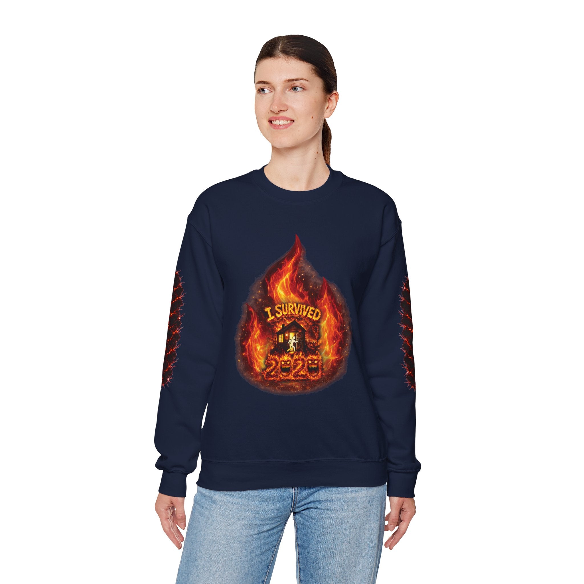 I Survived 2020 — Director's Cut S2:E2 "The Bobcat Fire" | Wildfire Edition Memorial Unisex Heavy Blend™ Crewneck Sweatshirt