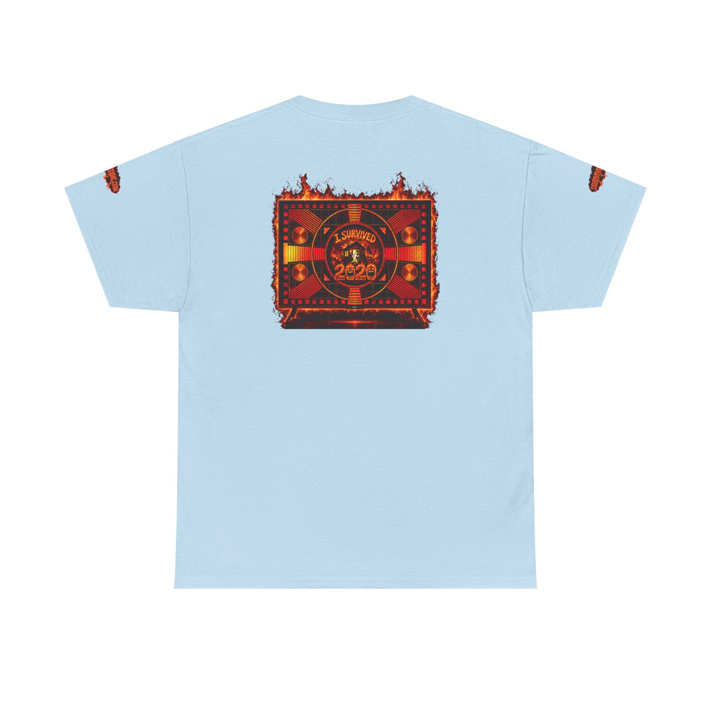 I Survived 2020 — "Please Stand By" Test Pattern Tee Wildfire Signal Special Edition Summer Premiere Unisex Heavy Cotton Tee