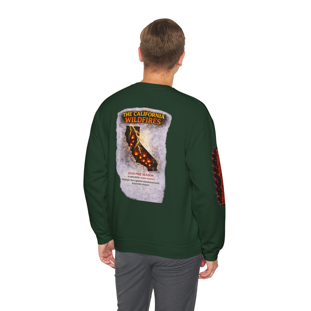 I Survived 2020 — Director's Cut S2:E3 "The California Wildfires" | Wildfire Edition Memorial Unisex Heavy Blend™ Crewneck Sweatshirt