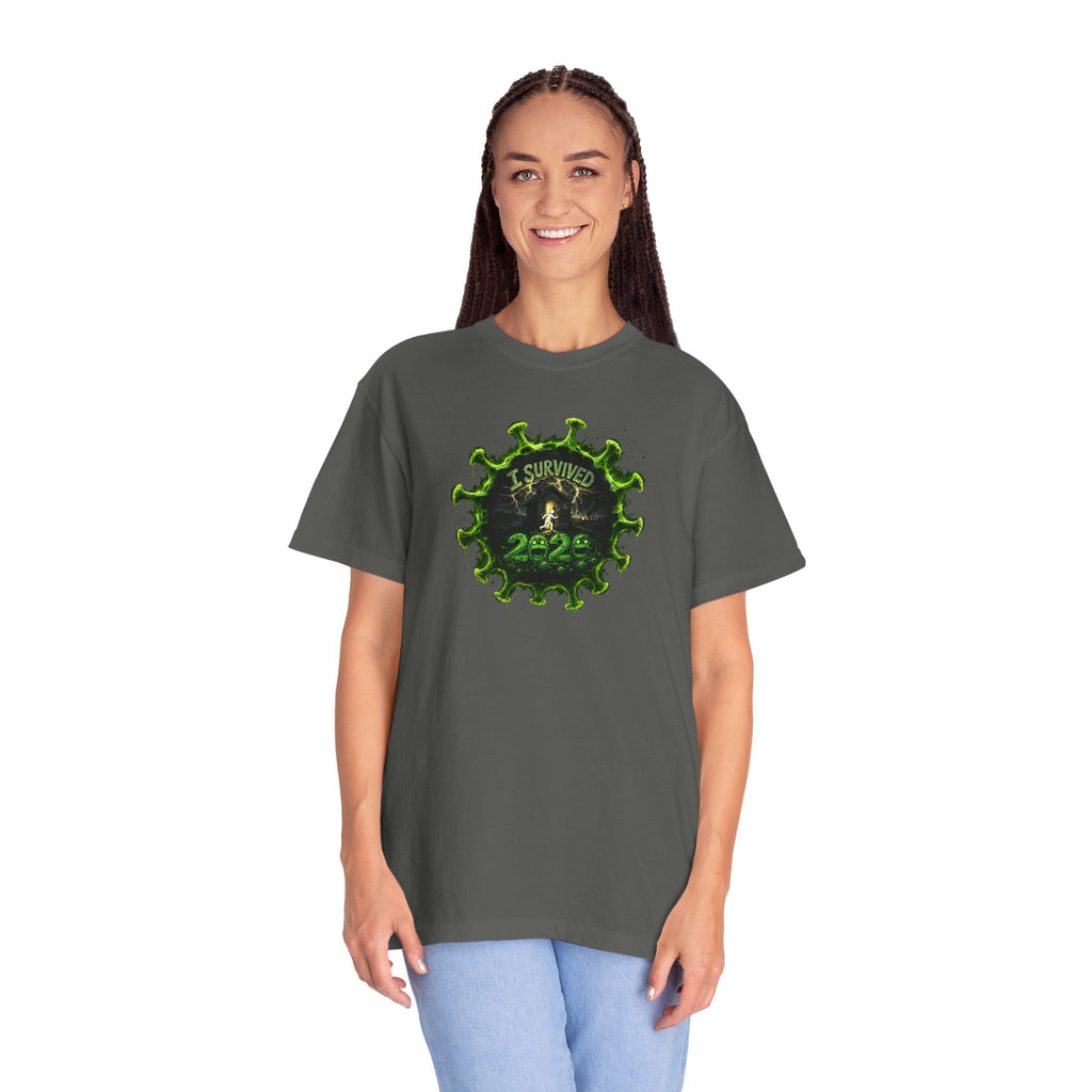 I Survived 2020 —  PANDEMIC S1:E1: Director's Cut "COVID-19: The Coronavirus" Unisex Garment-Dyed T-shirt