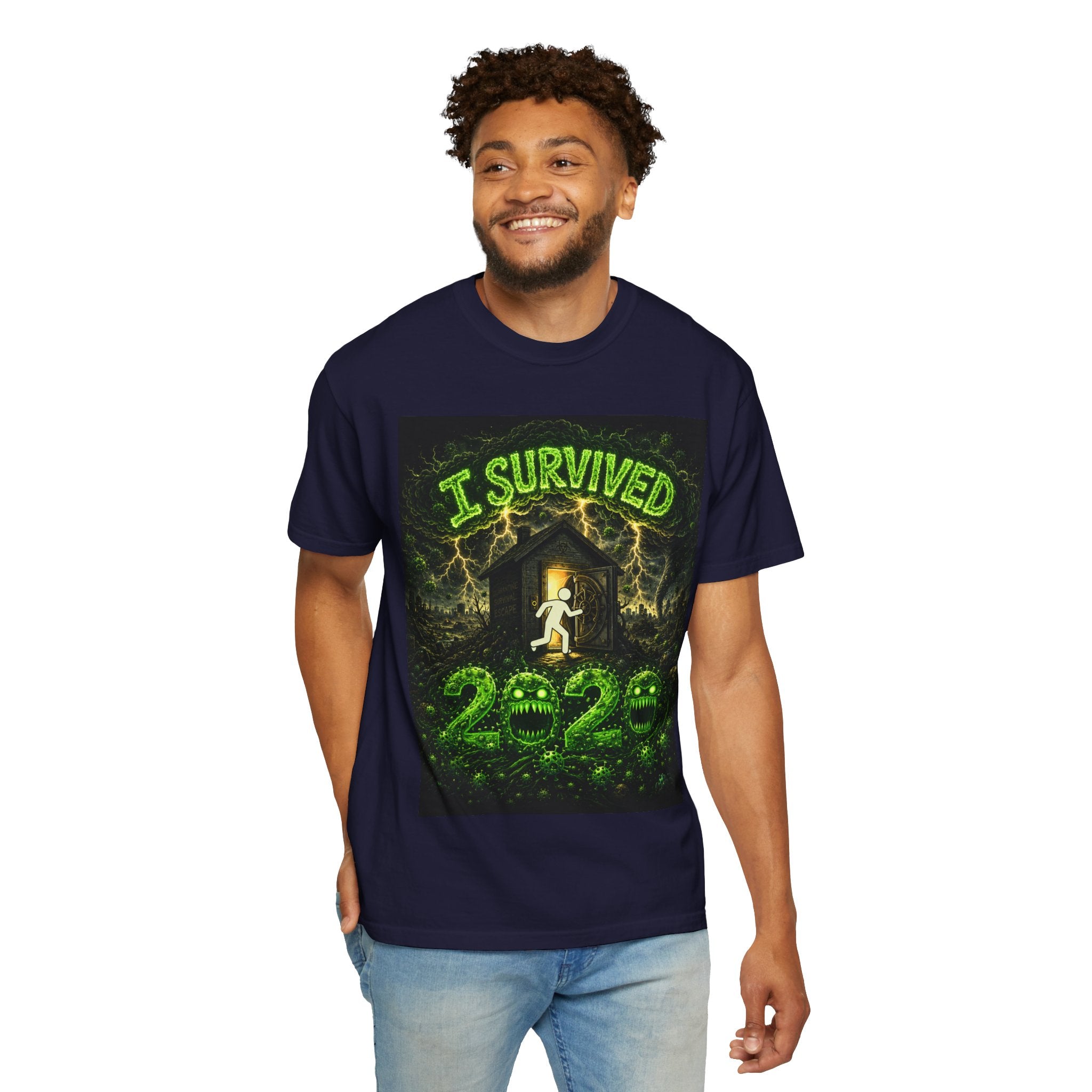 I Survived 2020 — S1:E1 "COVID-19: The Coronavirus" | Pandemic Edition Unisex Garment-Dyed T-shirt