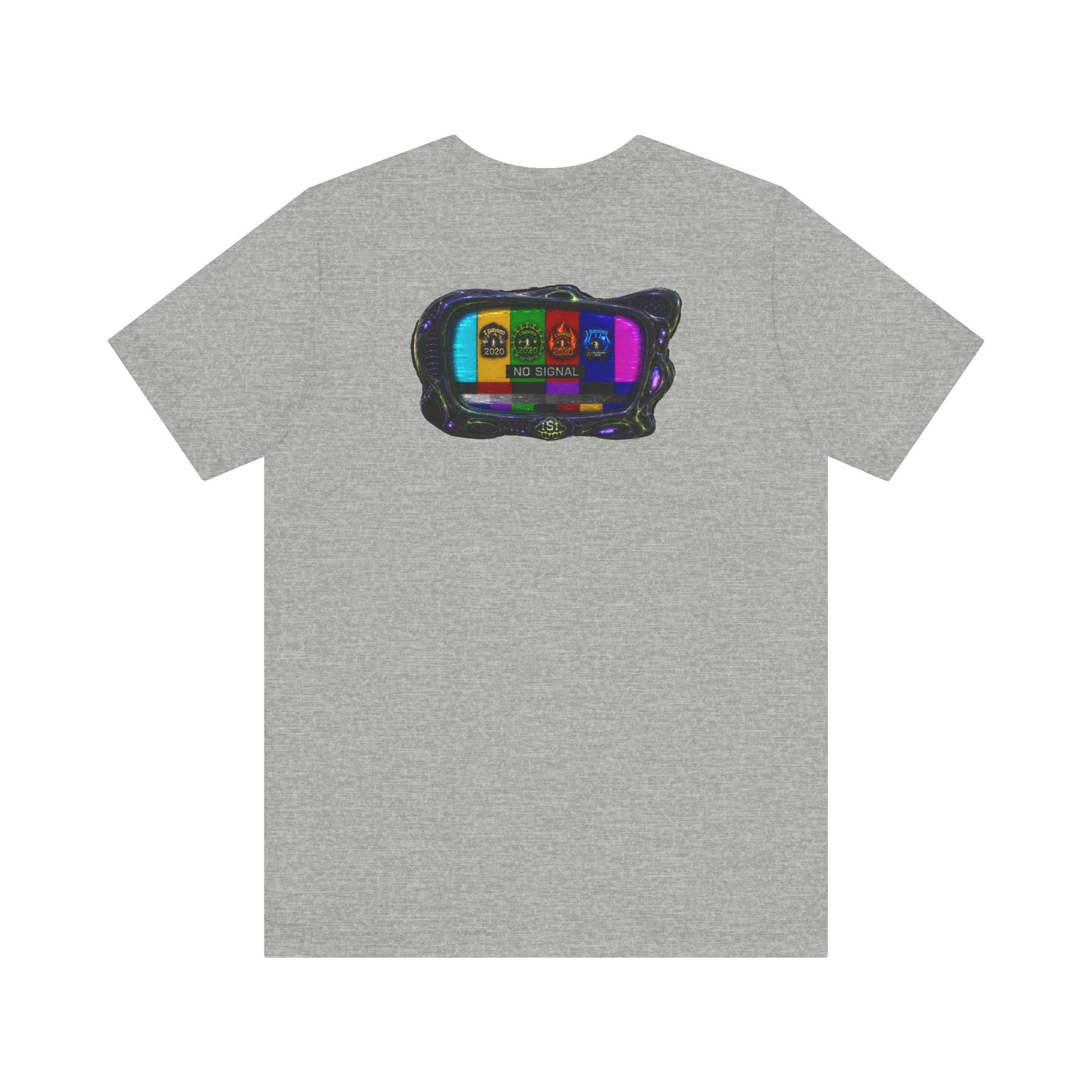 I Survived 2020 — "No Signal" Test Pattern Tee Alien Broadcast Finale Summer Premiere Unisex Jersey Short Sleeve Tee
