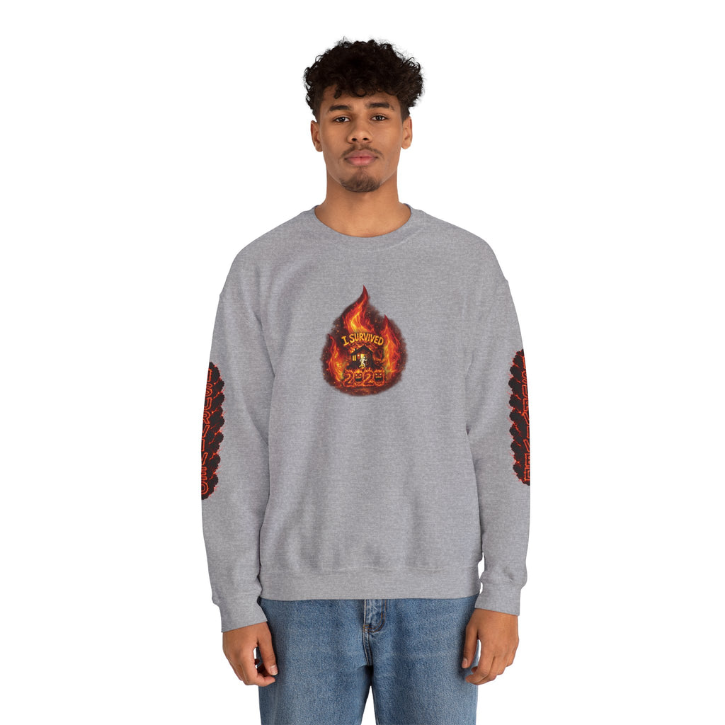 I Survived 2020 — WILDFIRES S2:E3: Director's Cut "The California Wildfires" Memorial Unisex Heavy Blend™ Crewneck Sweatshirt