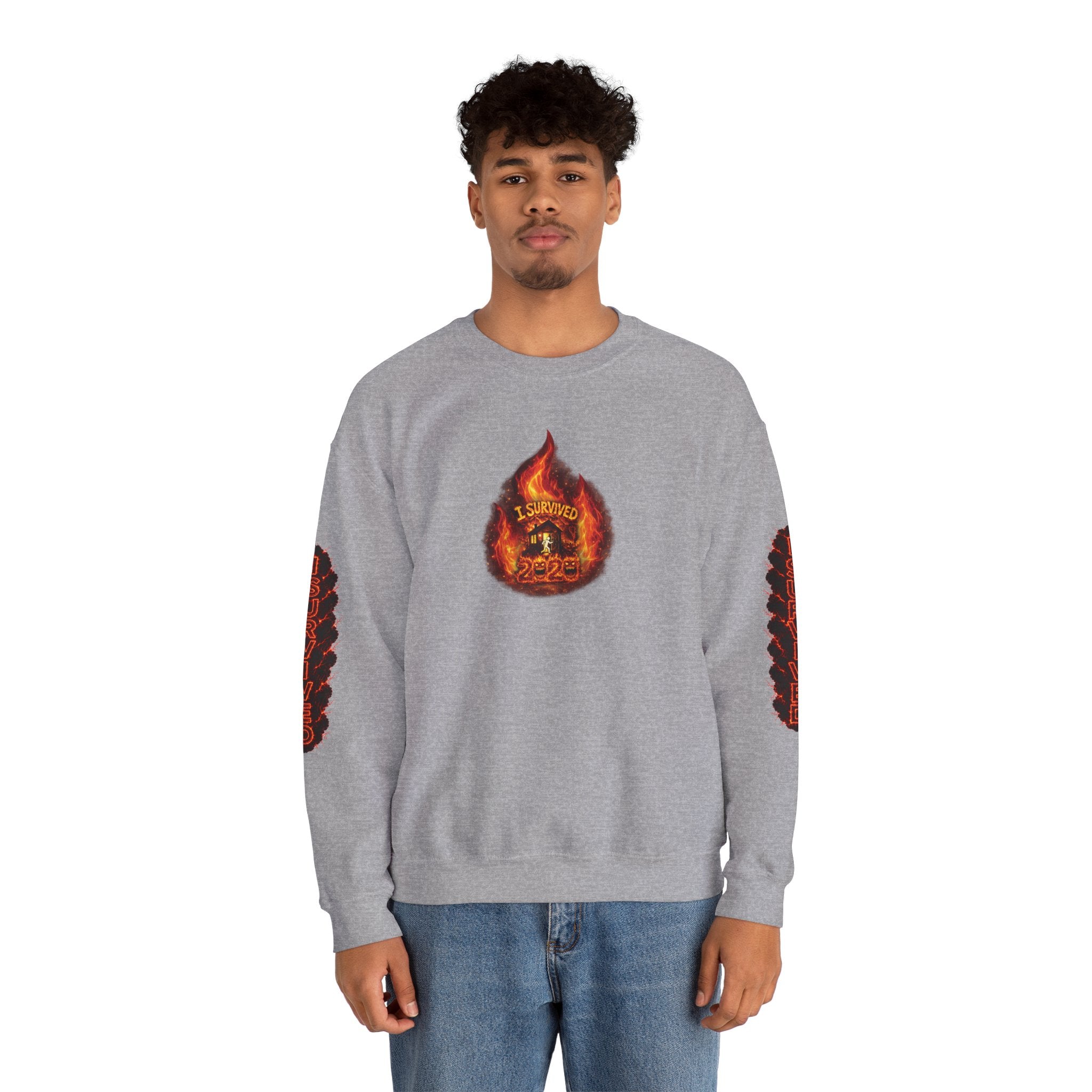 I Survived 2020 — WILDFIRES S2:E3: Director's Cut "The California Wildfires" Memorial Unisex Heavy Blend™ Crewneck Sweatshirt