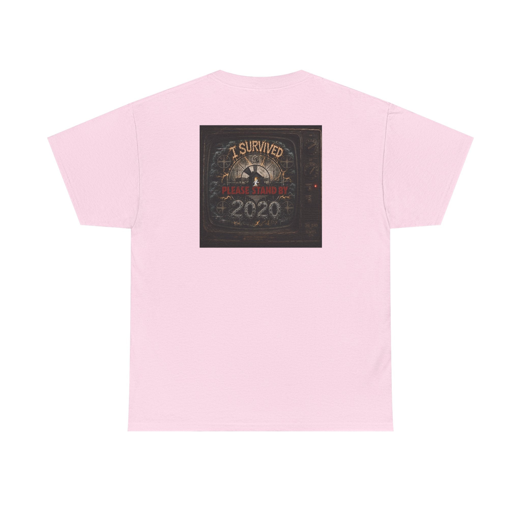 I Survived 2020 — "Please Stand By" Test Pattern Tee Summer Premier Unisex Heavy Cotton Tee