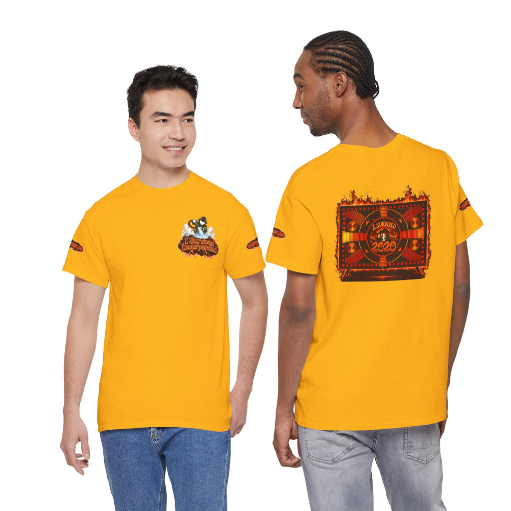 I Survived 2020 — "Please Stand By" Test Pattern Tee Wildfire Signal Special Edition Summer Premiere Unisex Heavy Cotton Tee