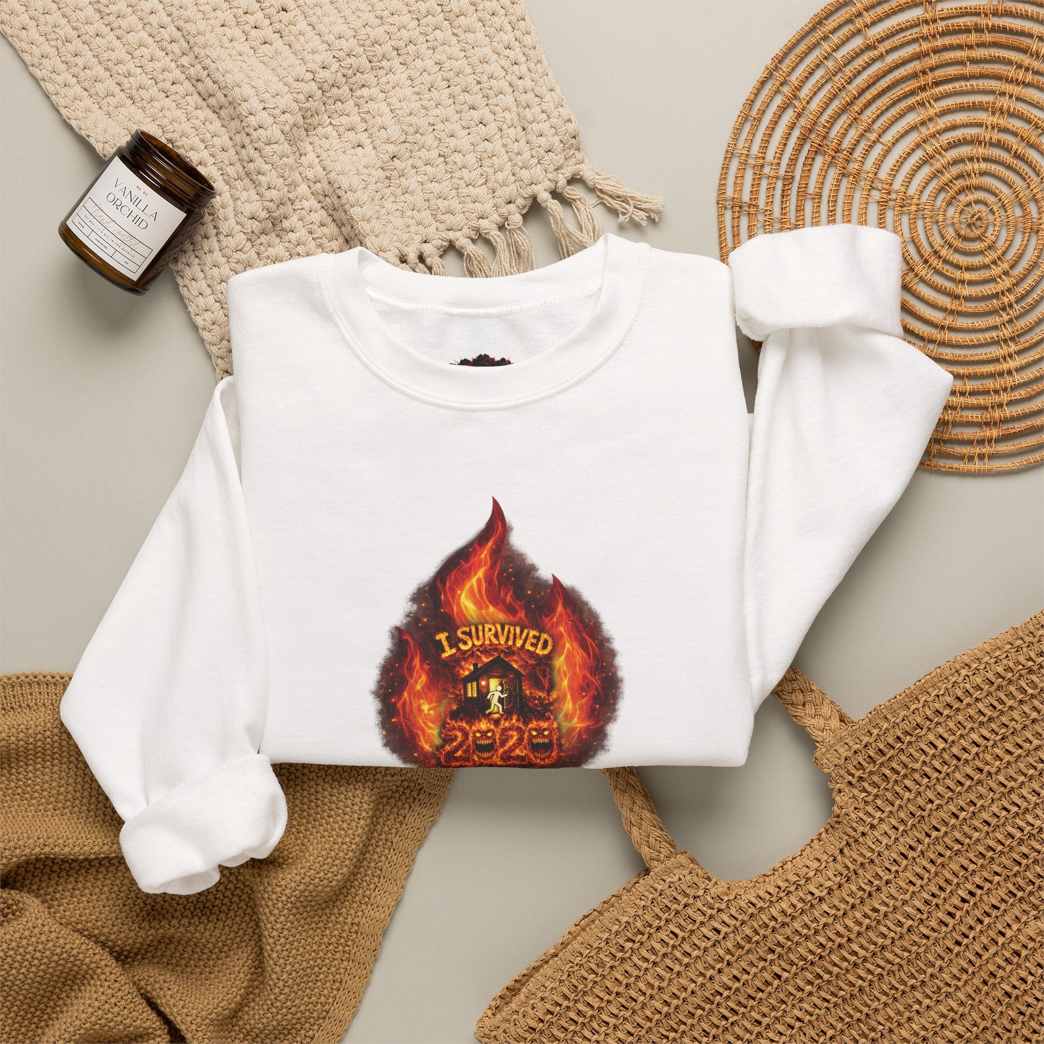 I Survived 2020 — WILDFIRES S2:E3: Director's Cut "The California Wildfires" Memorial Unisex Heavy Blend™ Crewneck Sweatshirt