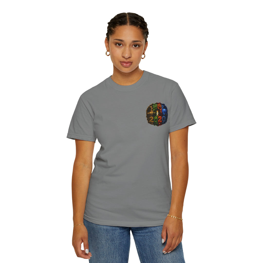 I Survived 2020 — "No Signal" Test Pattern Tee Alien Broadcast Finale Summer Premiere Unisex Garment-Dyed T-shirt