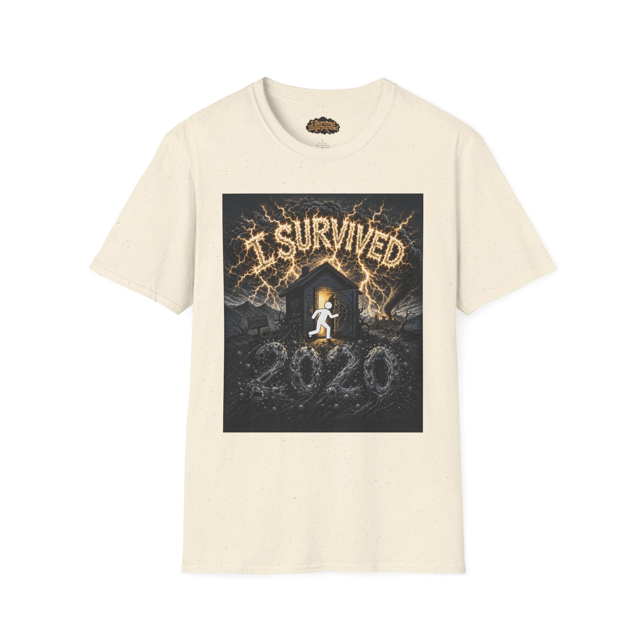 I Survived 2020 — Original Design Teaser Tee | Season 1 Premiere Drop Unisex Softstyle T-Shirt