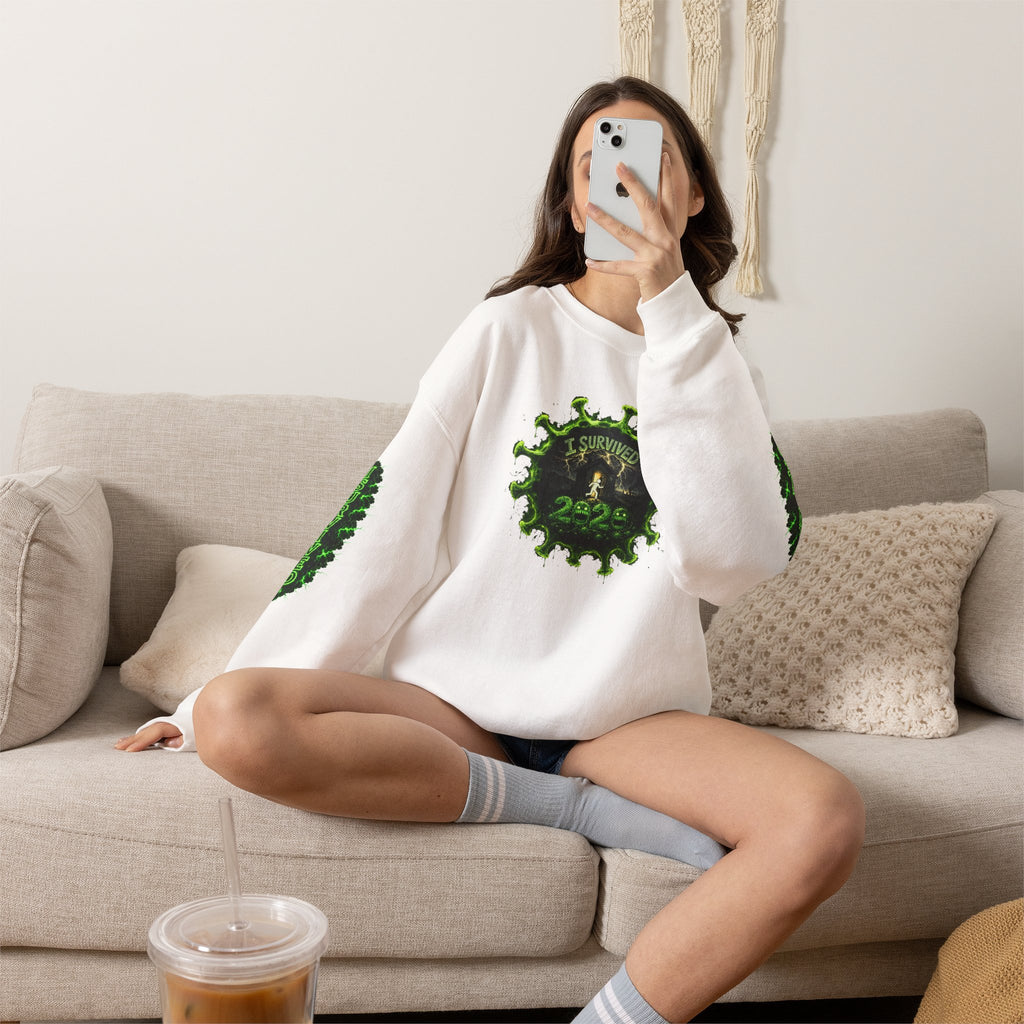 I Survived 2020 — PANDEMIC S1:E4: Director's Cut "Mask Madness" Unisex Heavy Blend™ Crewneck Sweatshirt