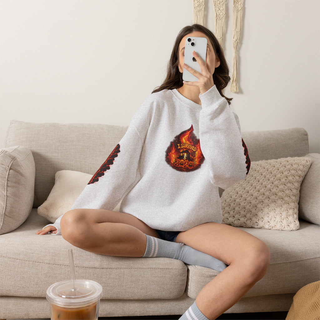 I Survived 2020 — WILDFIRES S2:E3: Director's Cut "The California Wildfires" Memorial Unisex Heavy Blend™ Crewneck Sweatshirt