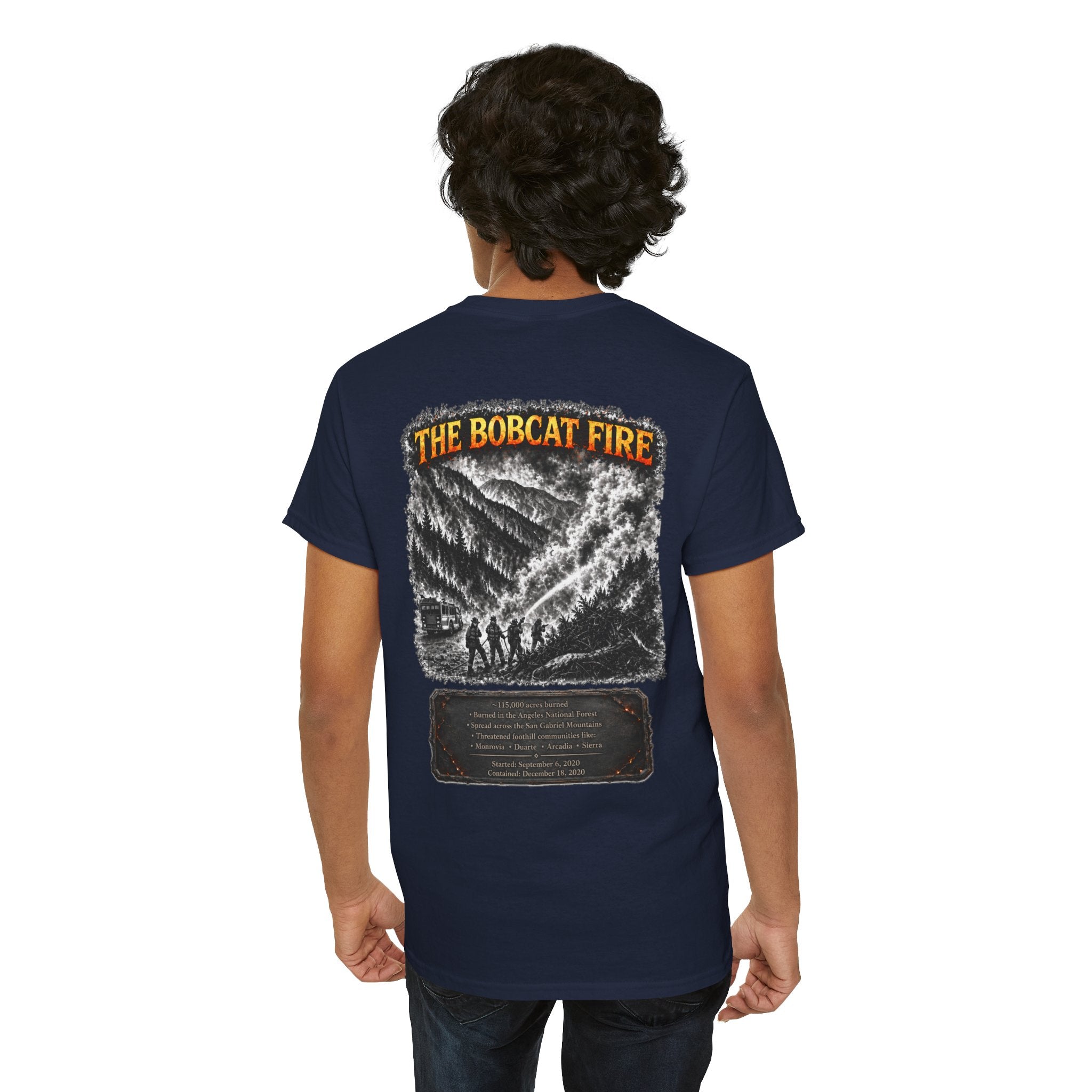I Survived 2020 — WILDFIRES S2:E2: Director's Cut "The Bobcat Fire" Memorial Unisex Heavy Cotton Tee