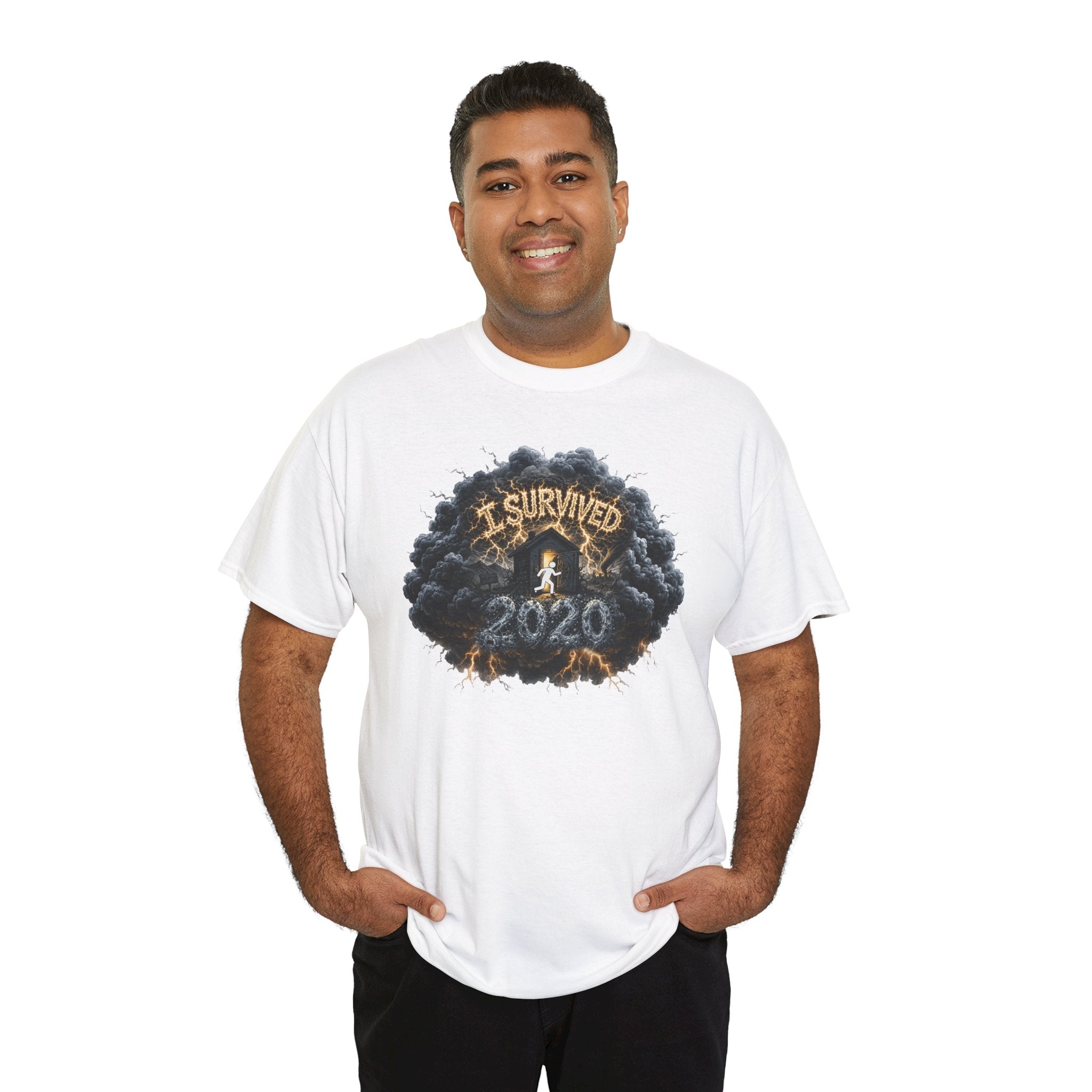 I Survived 2020 — Director's Cut Original Design Teaser Tee | Season 1 Premiere Drop Unisex Heavy Cotton Tee