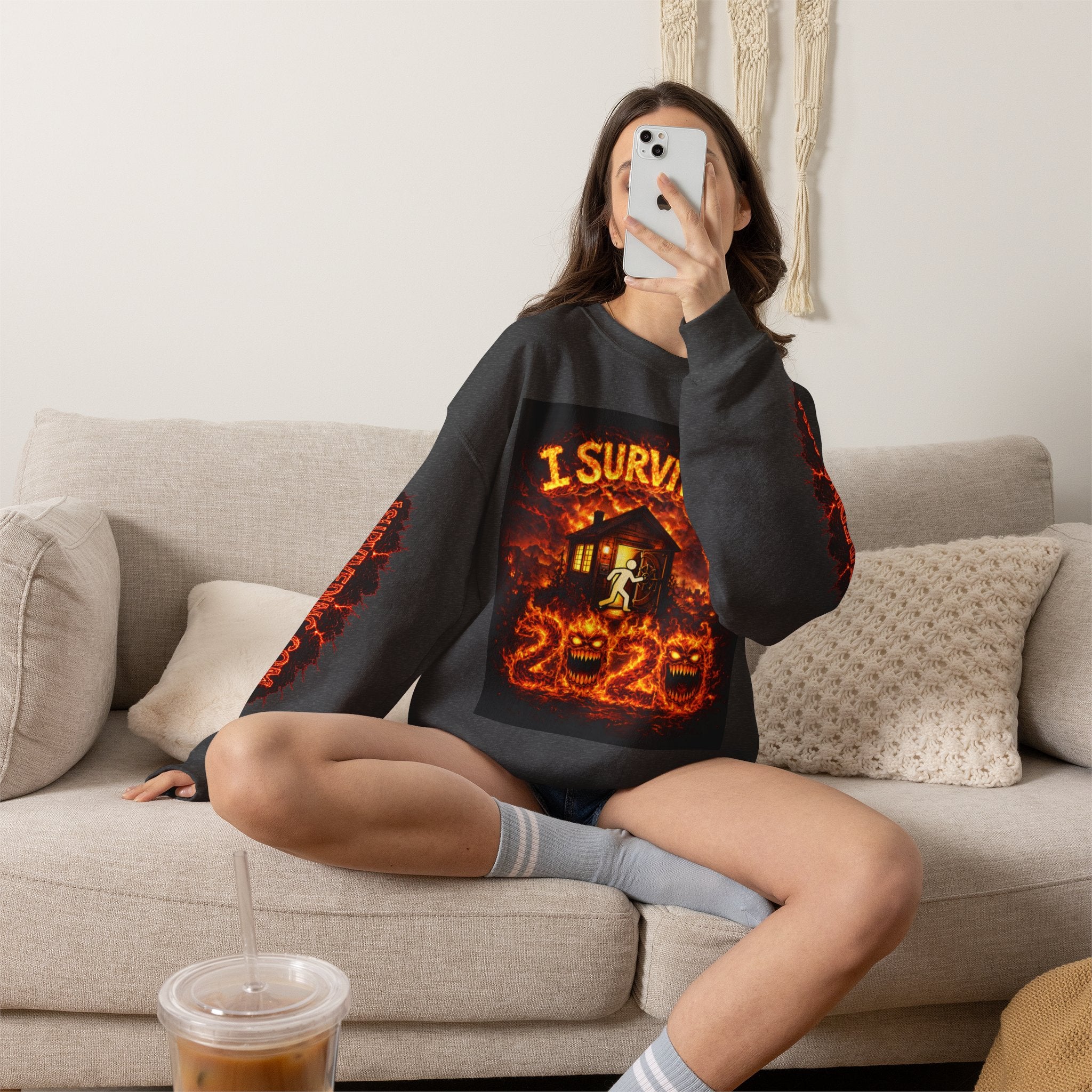 I Survived 2020 — WILDFIRES S2:E4: "Western U.S." Memorial Unisex Heavy Blend™ Crewneck Sweatshirt
