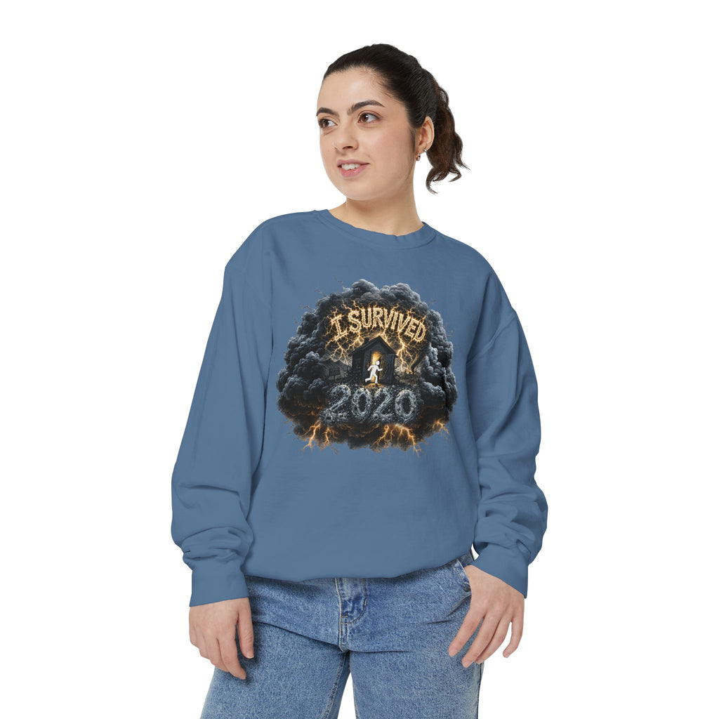 I Survived 2020 — Director's Cut Original Design Teaser Sweatshirt | Season 1 Premiere Drop Unisex Garment-Dyed Sweatshirt