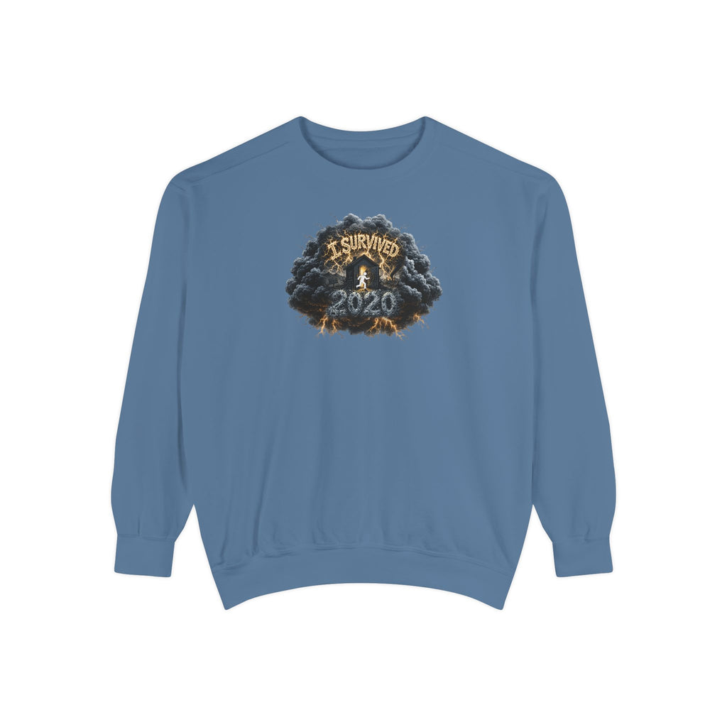 I Survived 2020 — Original PILOT Design: Director's Cut Unisex Garment-Dyed Sweatshirt