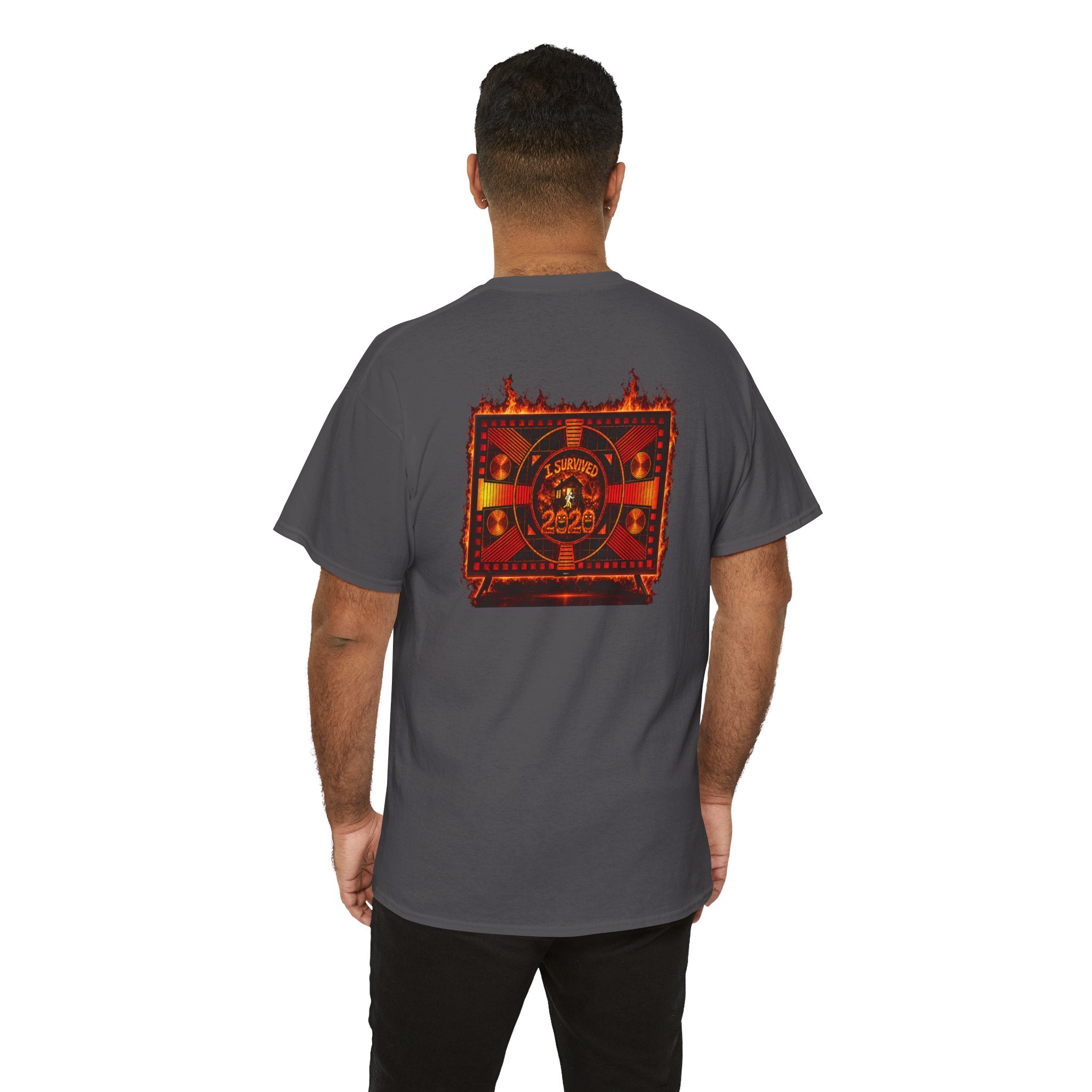I Survived 2020 — "Please Stand By" Test Pattern Tee Wildfire Signal Edition Summer Premiere Unisex Heavy Cotton Tee