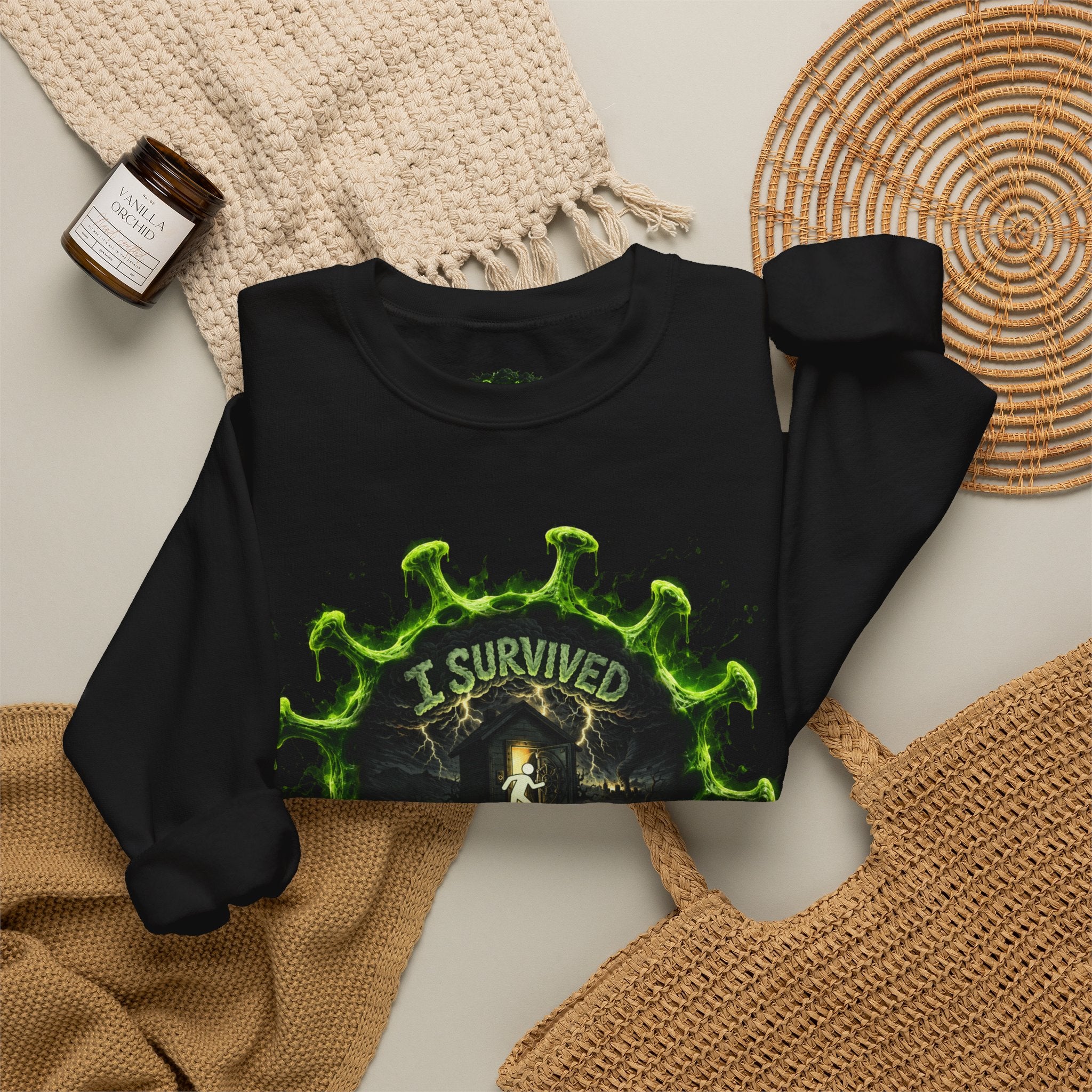 I Survived 2020 — Director's Cut S1:E3 "The Jab!" | Pandemic Edition Unisex Heavy Blend™ Crewneck Sweatshirt