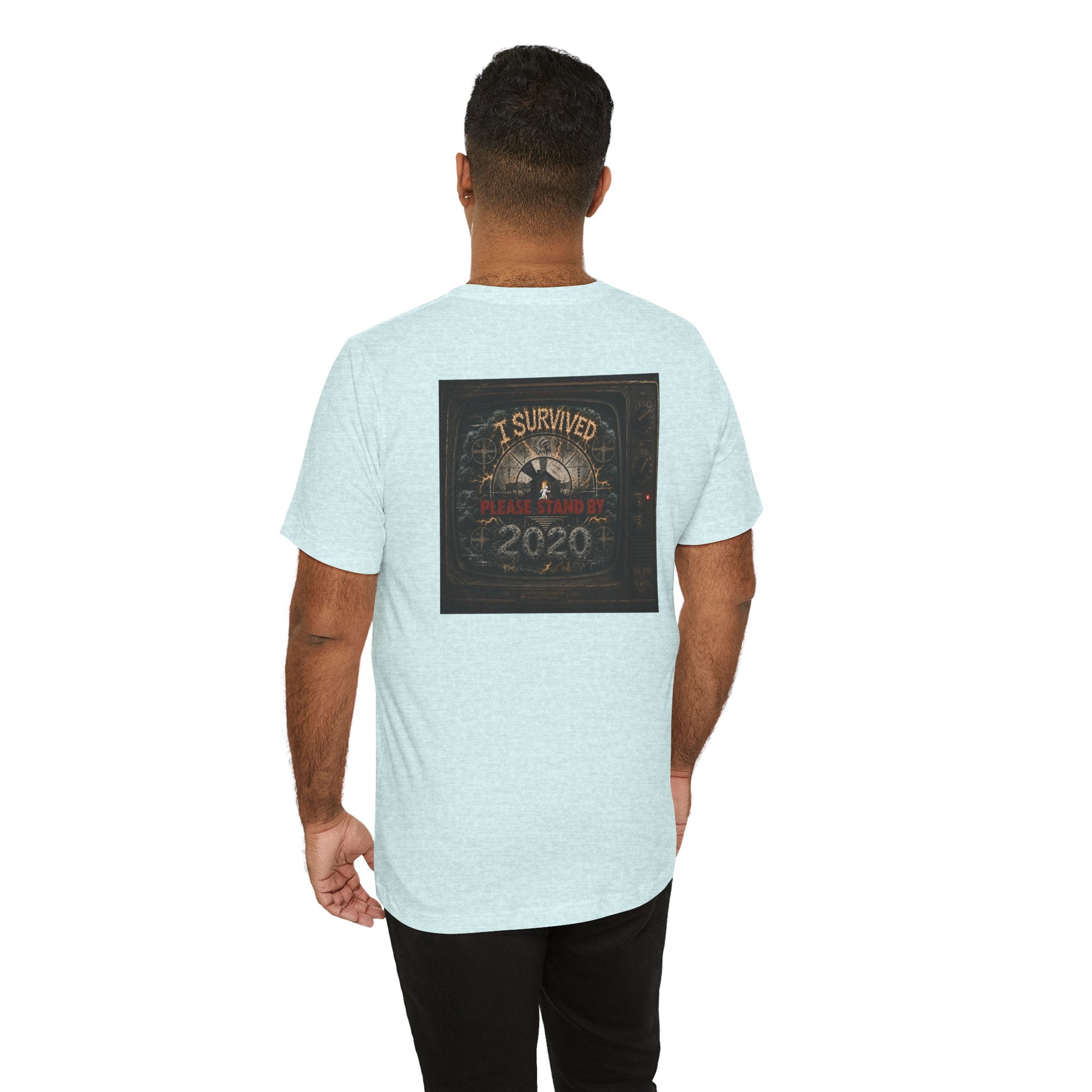 I Survived 2020 — "Please Stand By" Test Pattern Tee Summer Premier Unisex Jersey Short Sleeve Tee