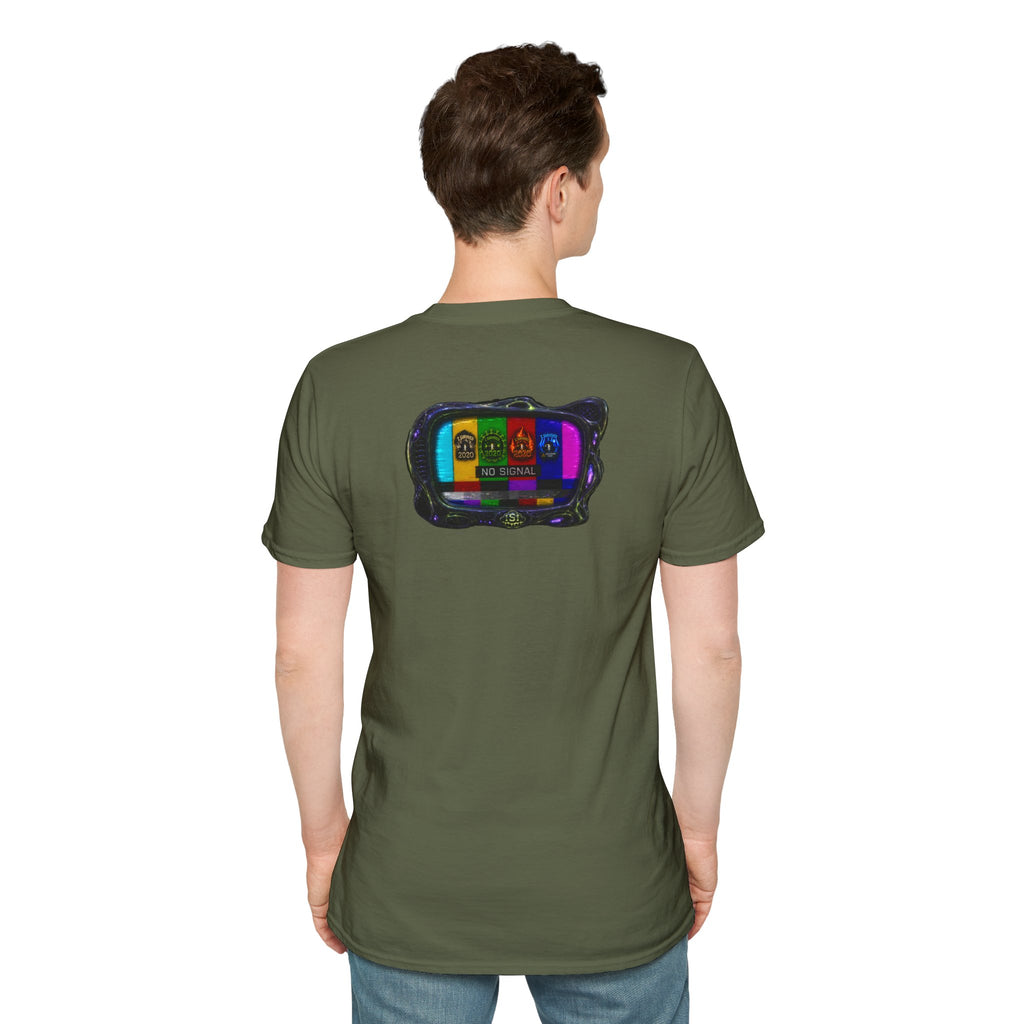 I Survived 2020 — "No Signal" Test Pattern Tee Alien Broadcast Finale Summer Premiere Unisex Softstyle T-Shirt