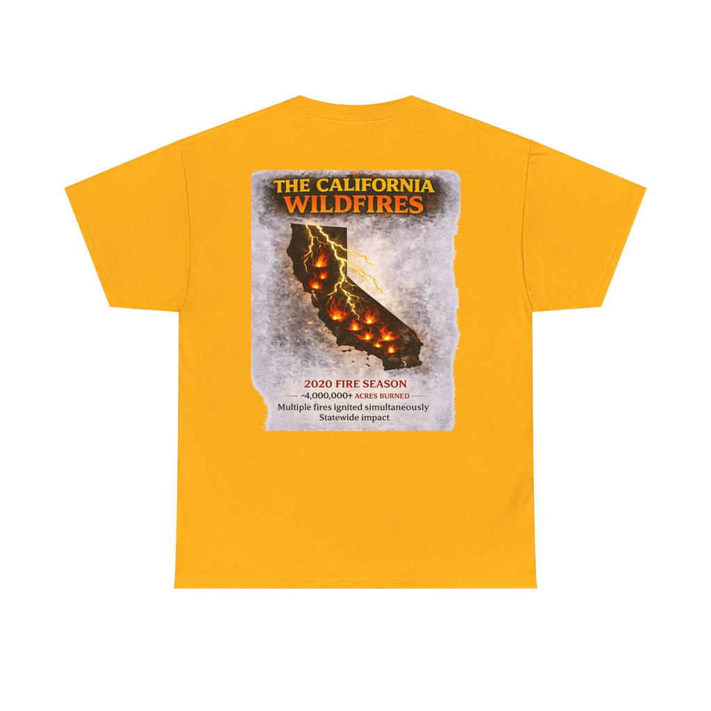 I Survived 2020 — WILDFIRES S2:E3: Director's Cut "The California Wildfires" Memorial Unisex Heavy Cotton Tee